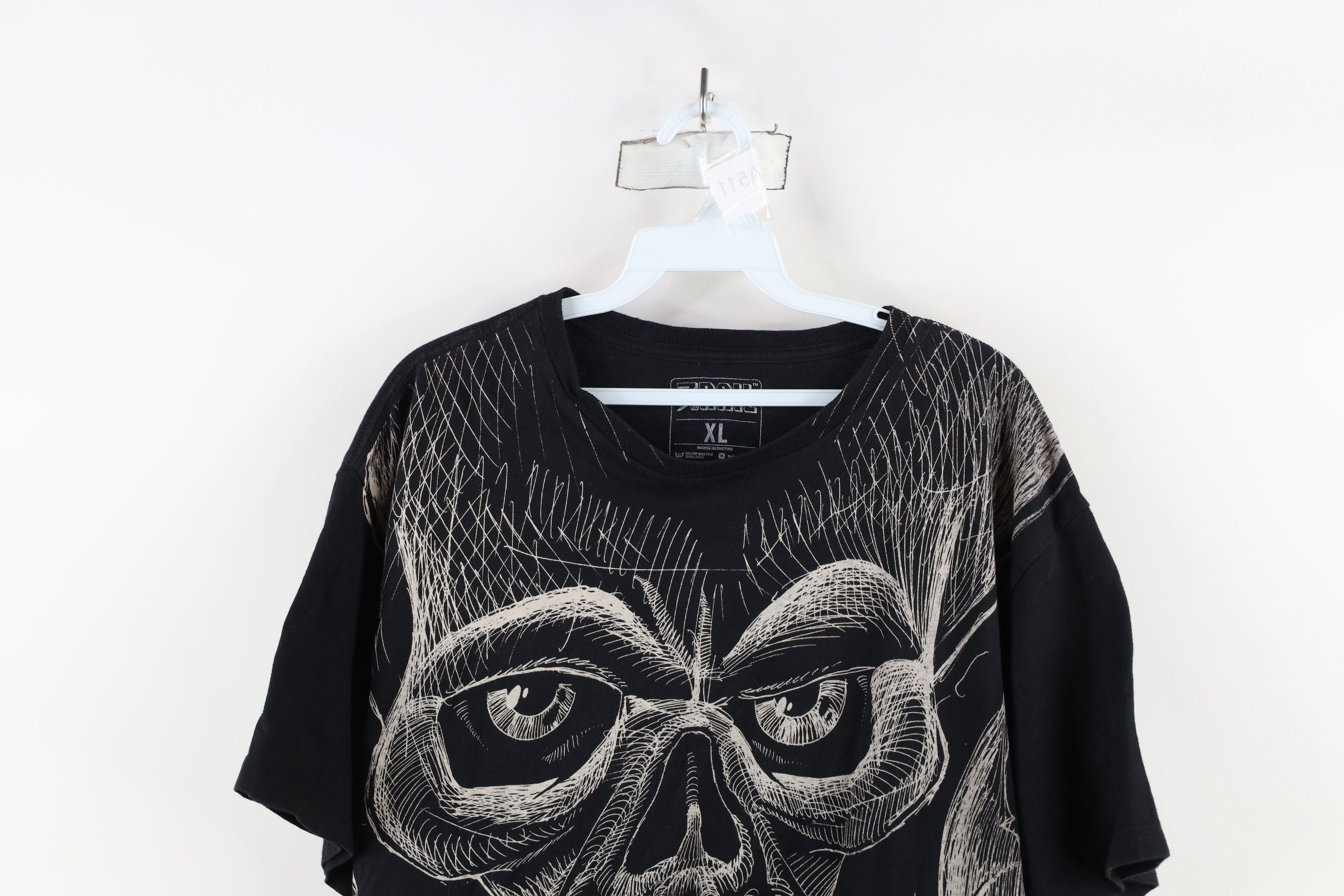 Vintage Vintage Y2K Streetwear Skeleton Short Sleeve T-Shirt Black Size US XL / EU 56 / 4 - 2 Thumbnail