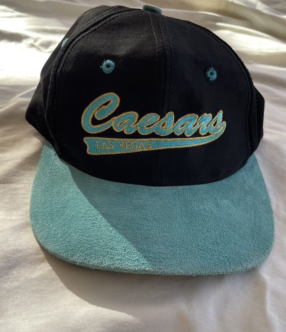Fruition × Vintage Vintage Caesar’s Casino Las Vegas Hat Black Turquoise 90’s Size ONE SIZE - 2 Thumbnail