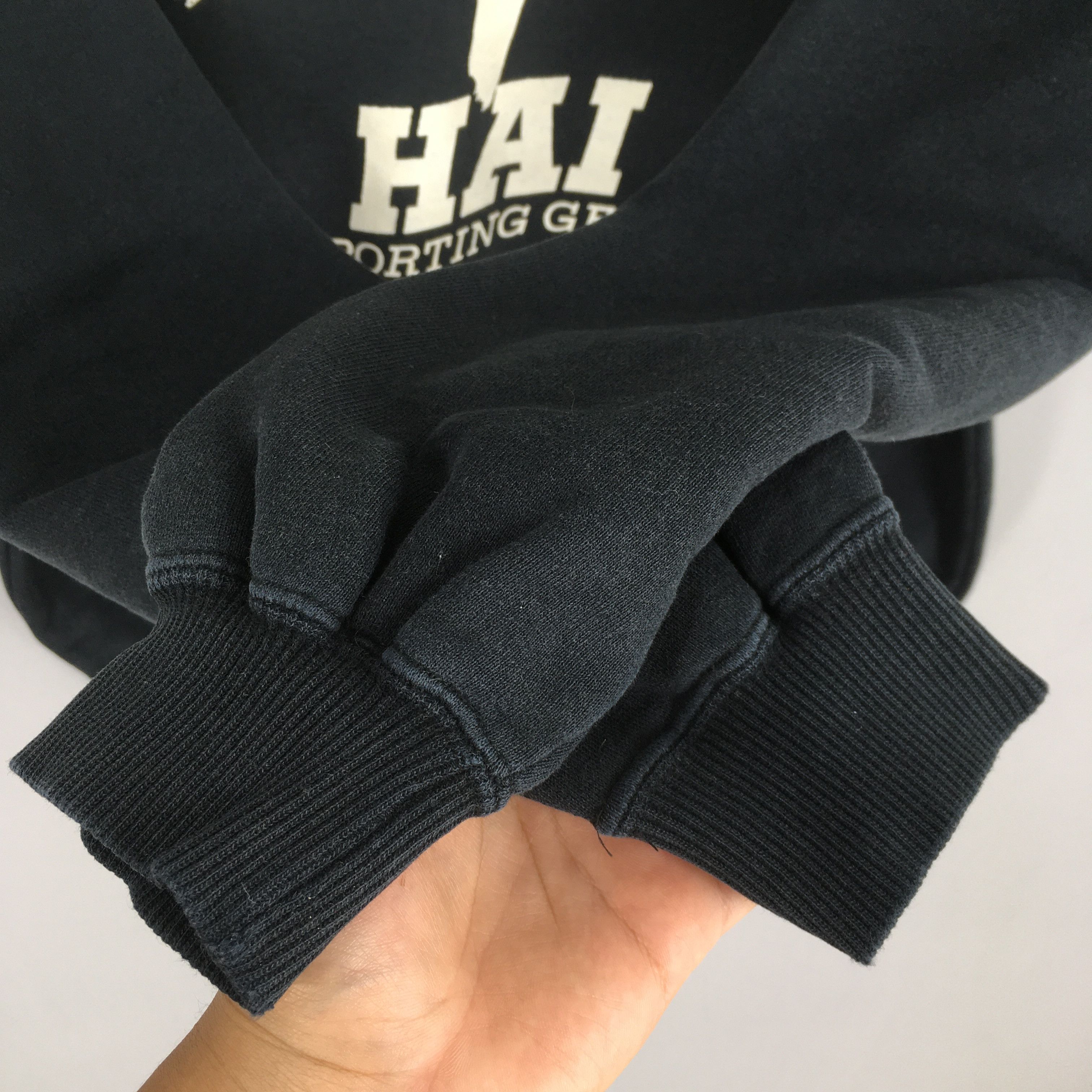Hai Sporting Gear × Issey Miyake × Vintage Vintage Hai Sporting Gear Black Sweatshirt Medium Size US M / EU 48-50 / 2 - 4 Thumbnail