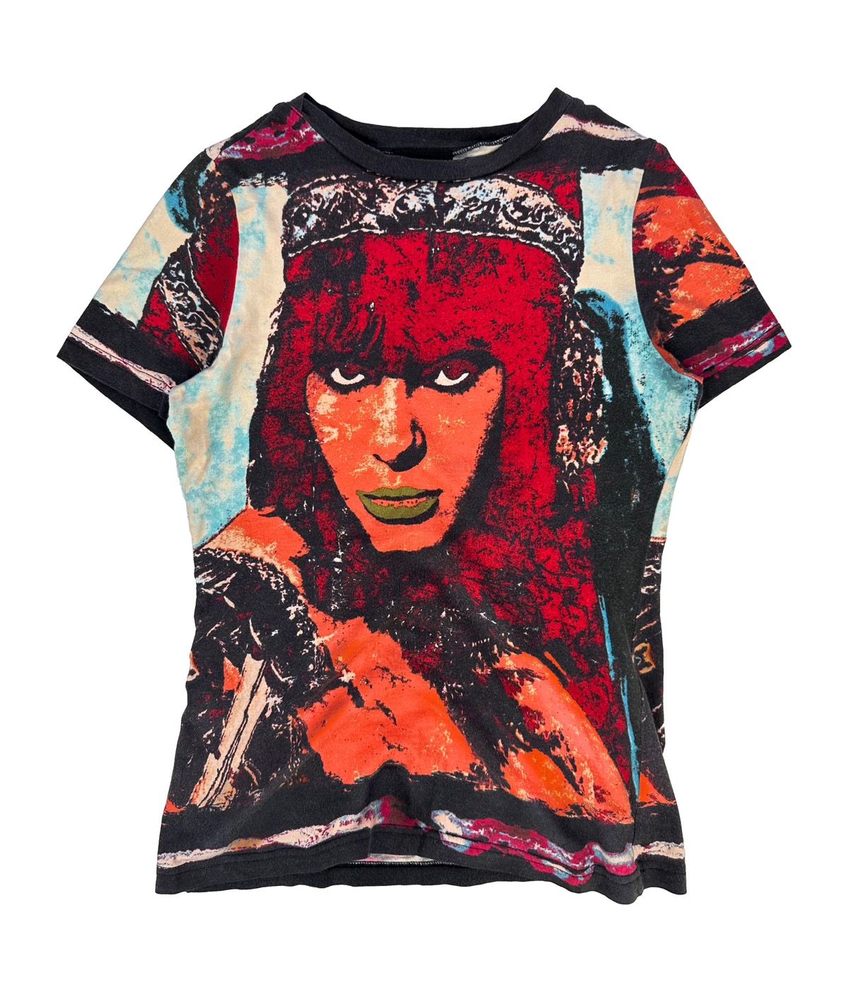 Pre-owned Jean Paul Gaultier 00s  ‘face' Tattoo Short Sleeve T-shirt In Red