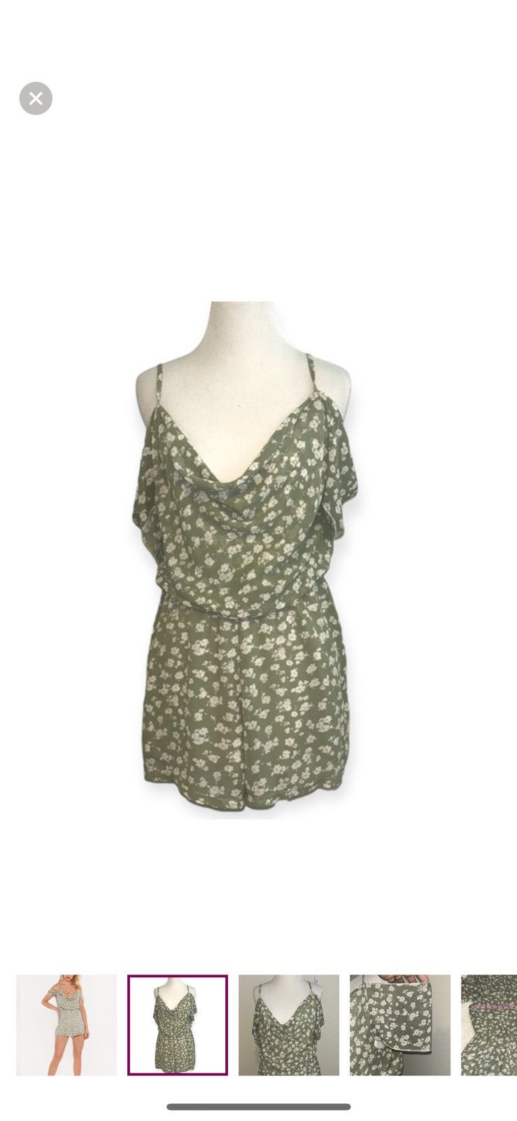 Nasty Gal Nasty gal floral draped romper size 6 Size 28" / US 6 / IT 42 - 1 Thumbnail