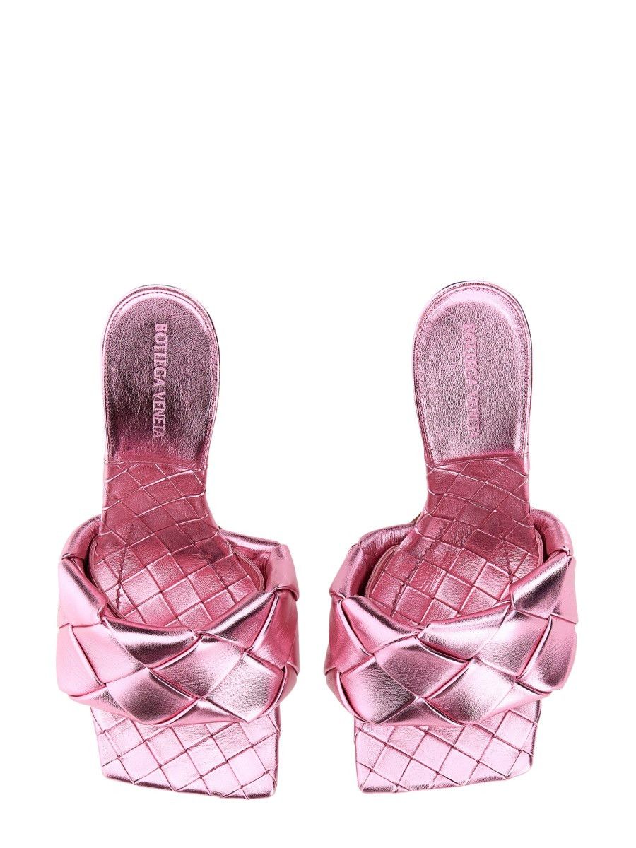 Bottega Veneta o1n1vont1124 Lido Sandals Mules in Azalea Pink Size US 10 / IT 40 - 2 Thumbnail