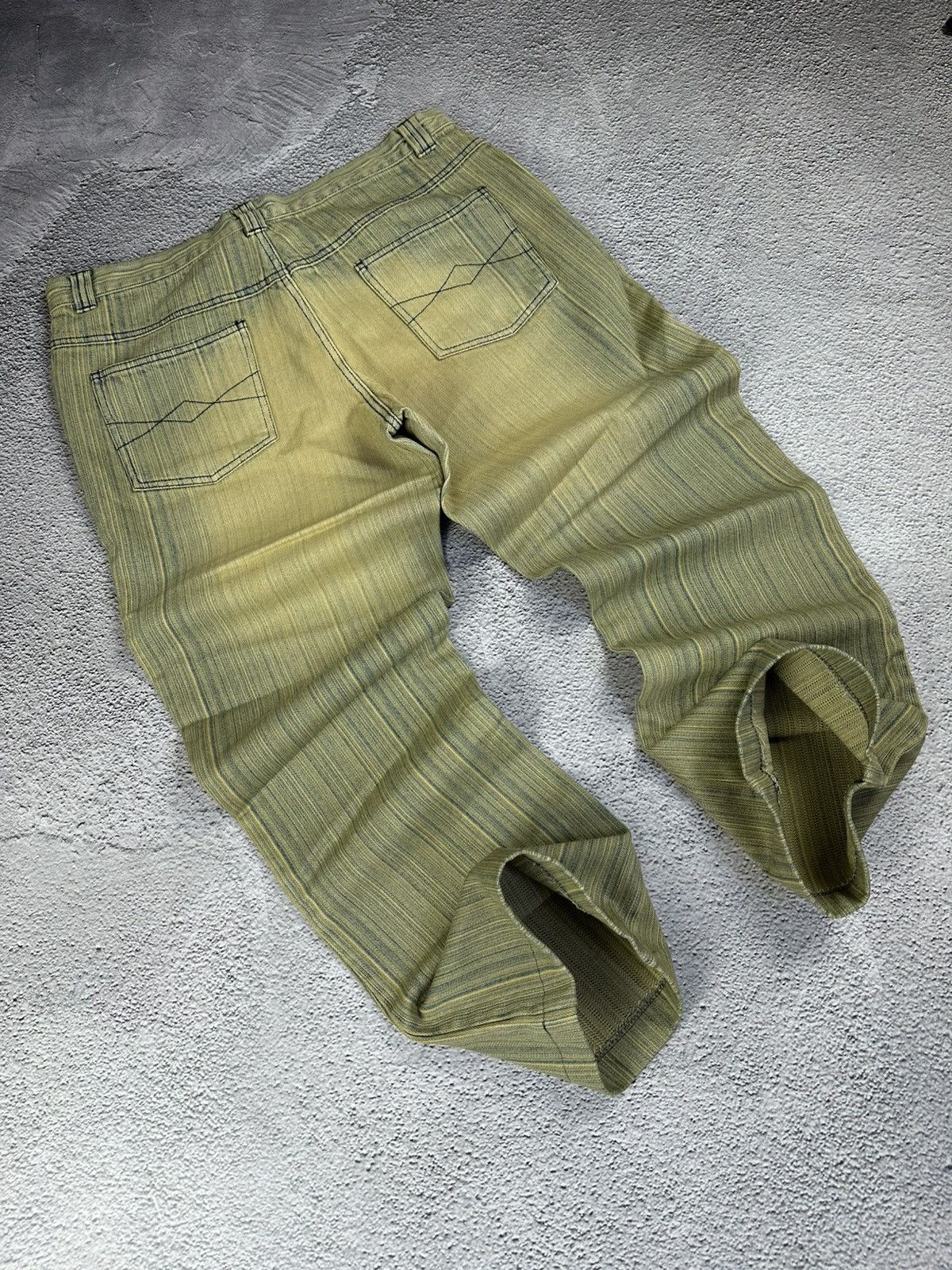 Other Diesel Style Vintage Stripe Flared Jeans Washed Y2K Faded Sk Size US 36 / EU 52 - 2 Thumbnail