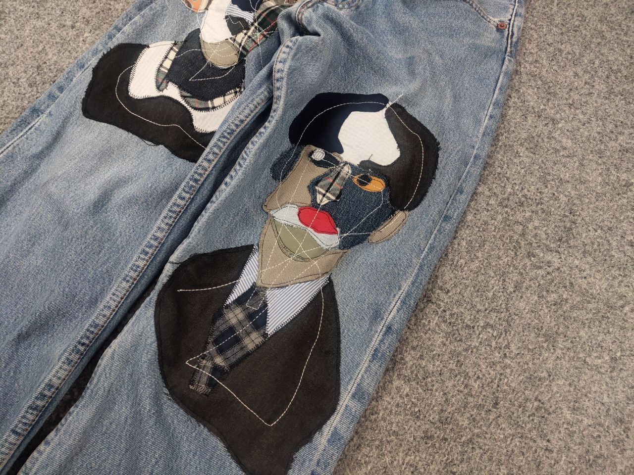 Levi's Vintage 90's Levis 501 Sashiko Patchwork Face Jeans watanabe Size US 33 - 7 Thumbnail