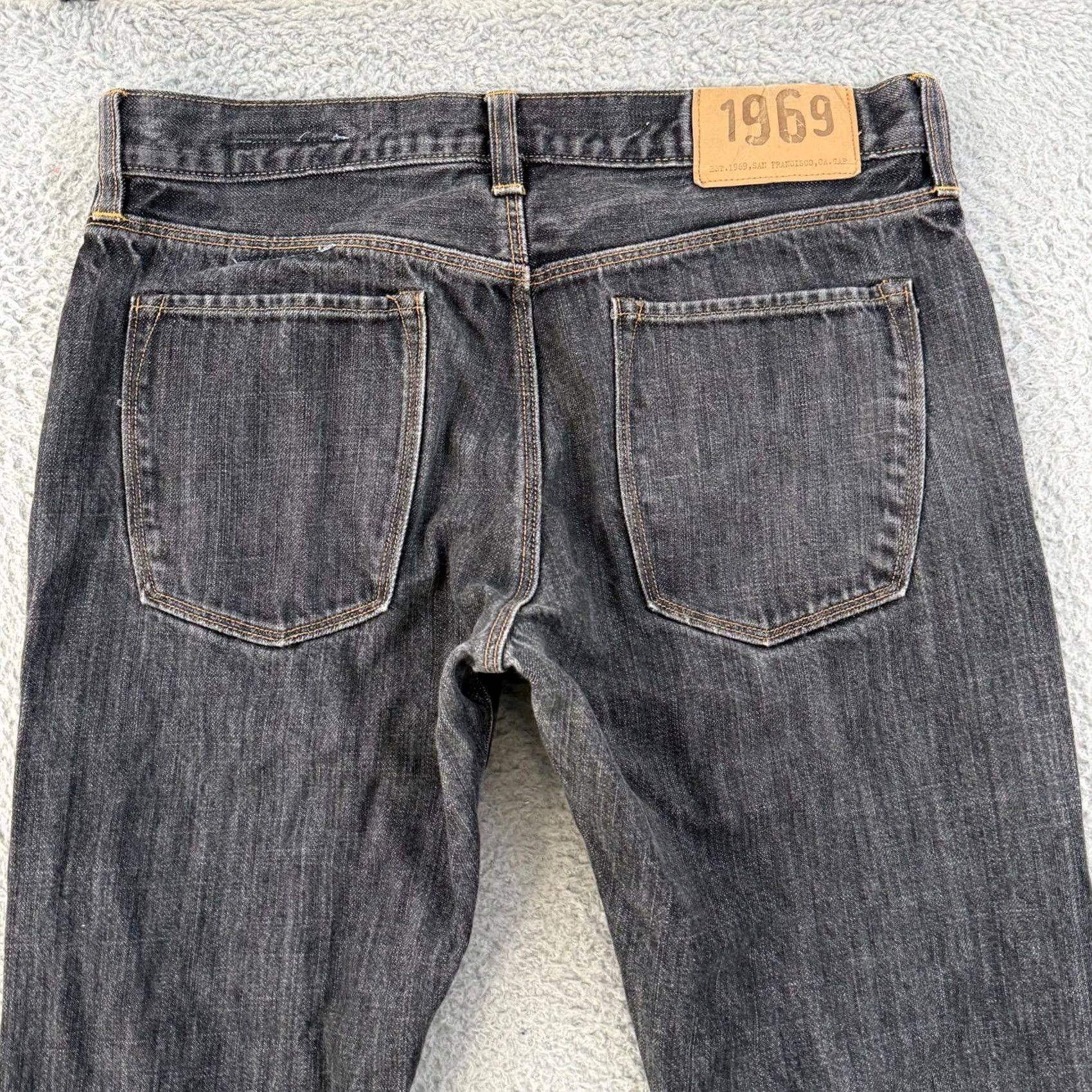 Gap Gap 1969 Jeans Mens 30x32 Black Straight Size US 30 / EU 46 - 6 Thumbnail