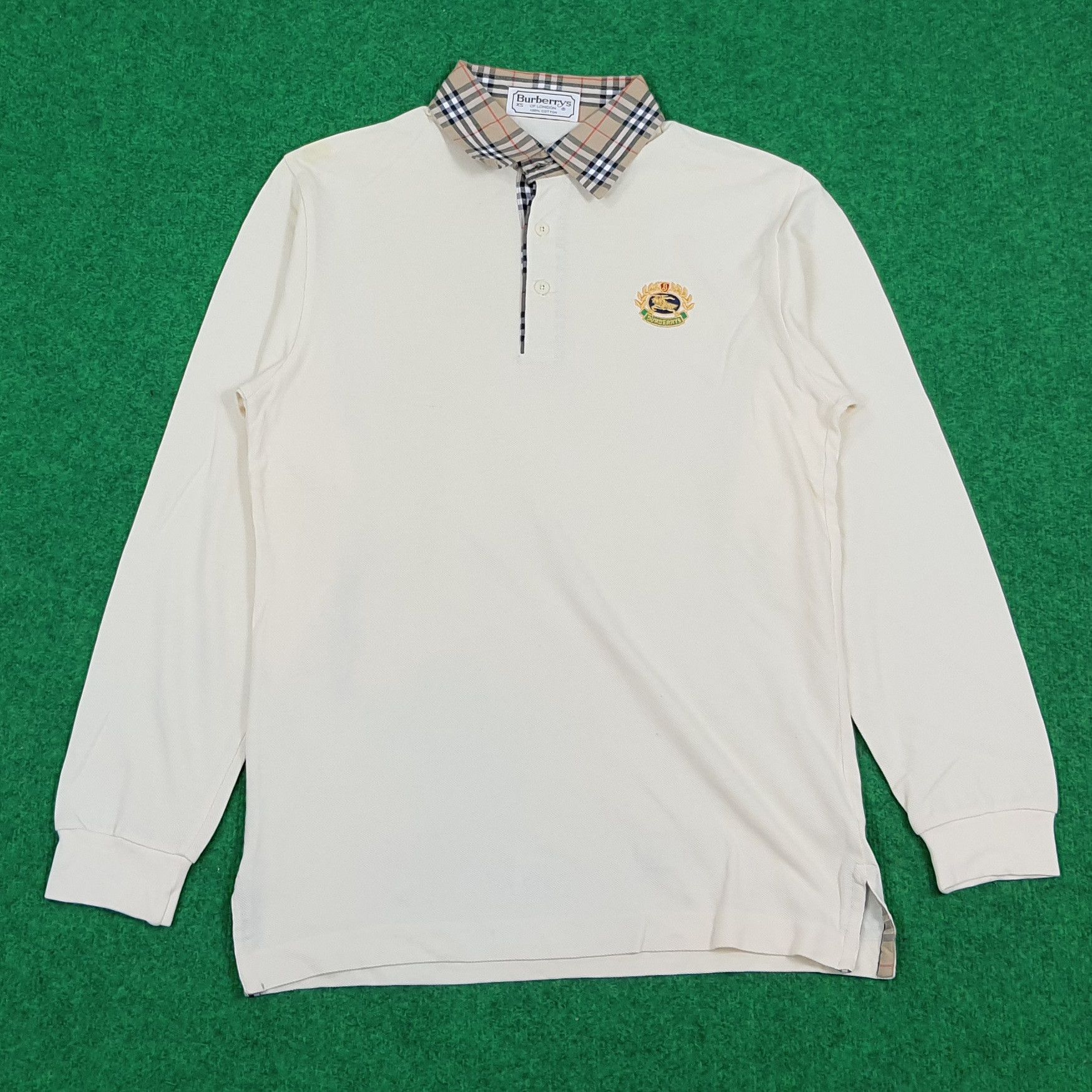 Burberry × Vintage Vintage Burberrys London Nova Check Long Sleeve Polo Shirt Size US M / EU 48-50 / 2 - 1 Thumbnail