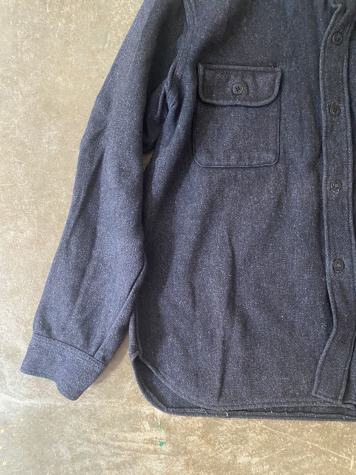 Vintage Vintage Navy Army CPO Wool Shirt Size US L / EU 52-54 / 3 - 3 Thumbnail