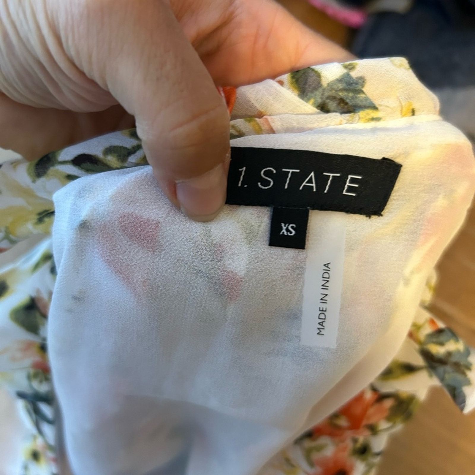 Other 1. State Floral Ruffle Pintuck Blouse Size XS / US 0-2 / IT 36-38 - 6 Thumbnail