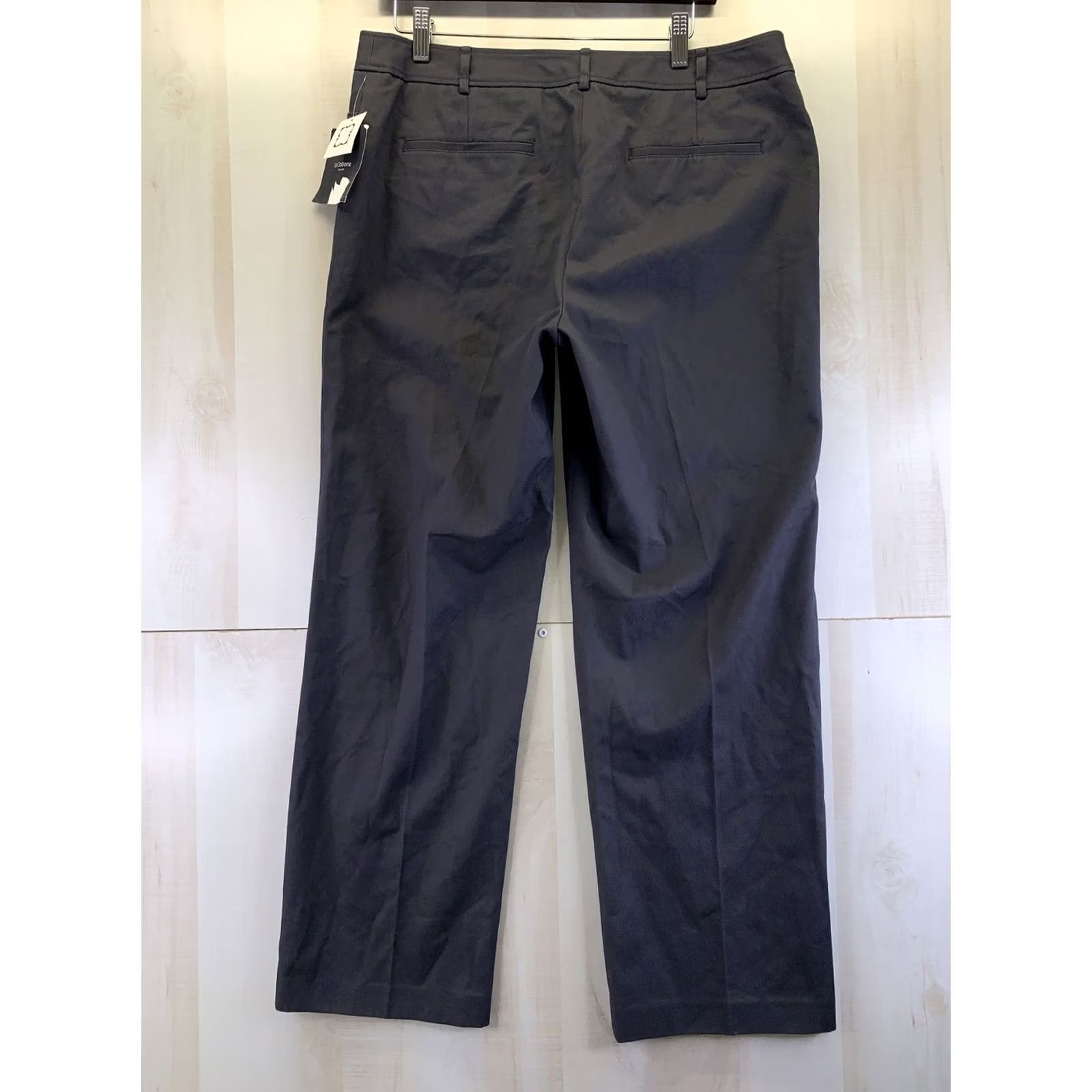 Liz Claiborne Liz Claiborne Jackie Gray Stretch Straight Leg Pants Womens Size 14P NWT-7662 Size 36" / US 14 / IT 50 - 7 Thumbnail