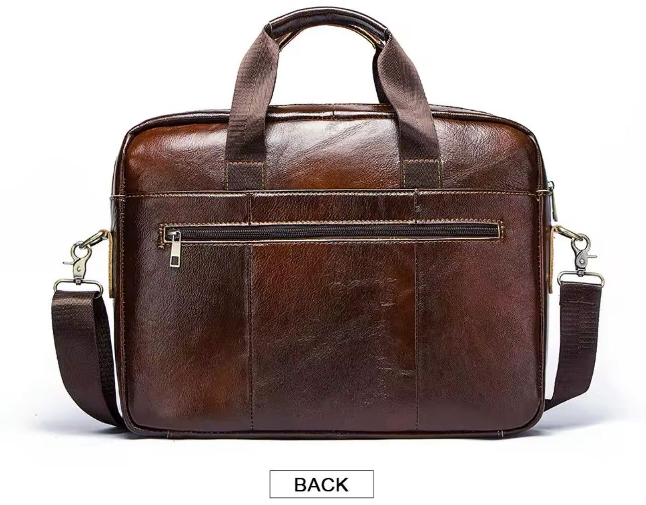 Leather Vintage Brown Leather Duffel Bag | Premium Travel Weekender Size ONE SIZE - 7 Thumbnail