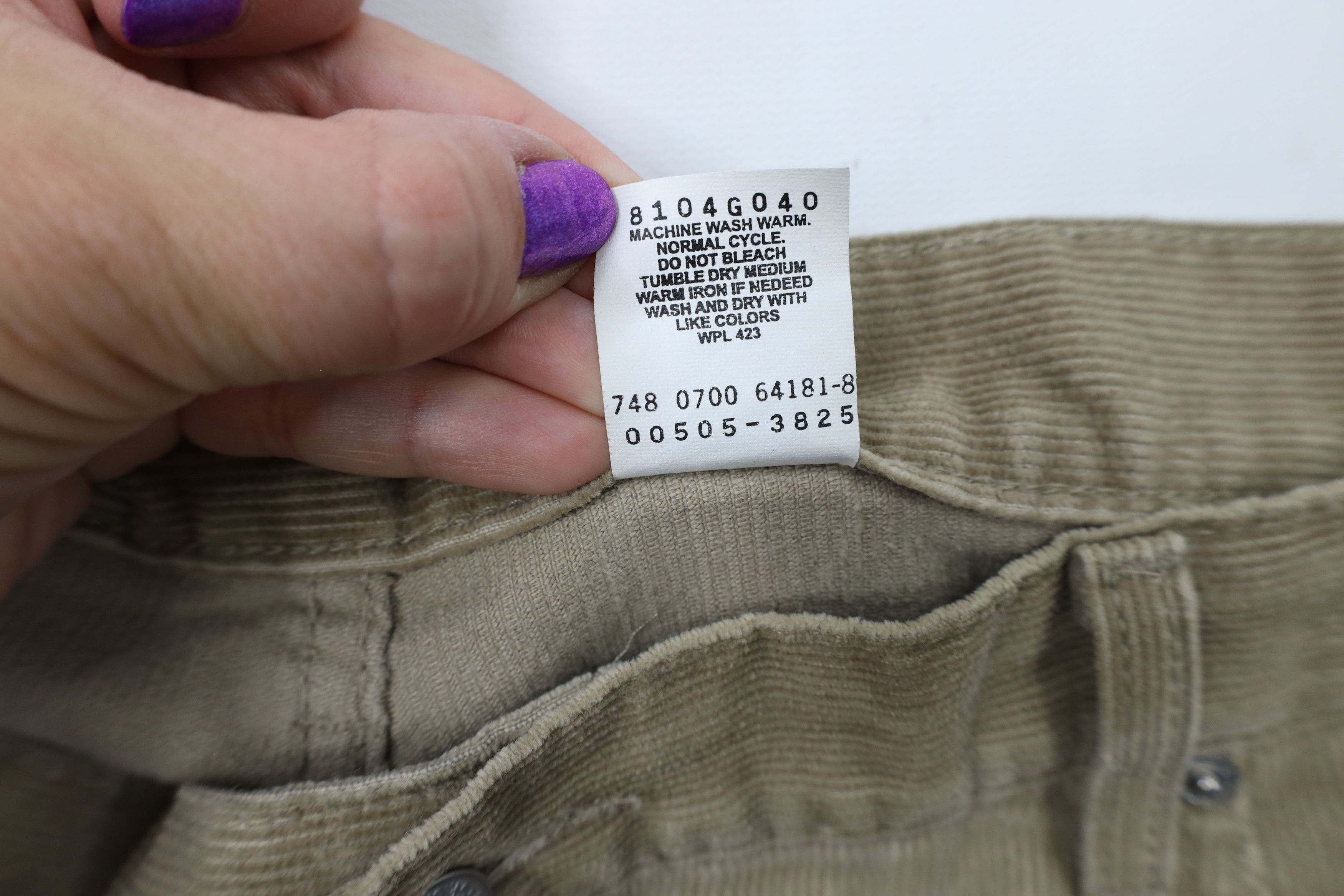 Levi's Vintage Y2K 2000 Levis 505 Straight Leg Corduroy Pants Size US 42 / EU 58 - 6 Thumbnail