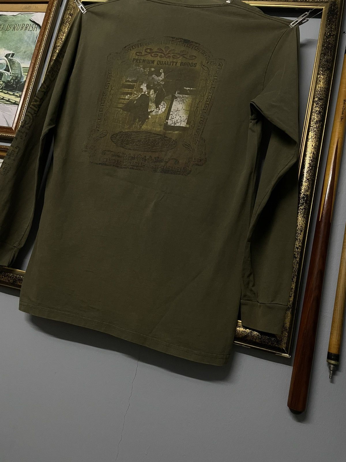 Designer × Vintage × Wrangler Vintage 90s Designer Wrangler Bull Fighting Faded Longsleeve Size US M / EU 48-50 / 2 - 5 Thumbnail