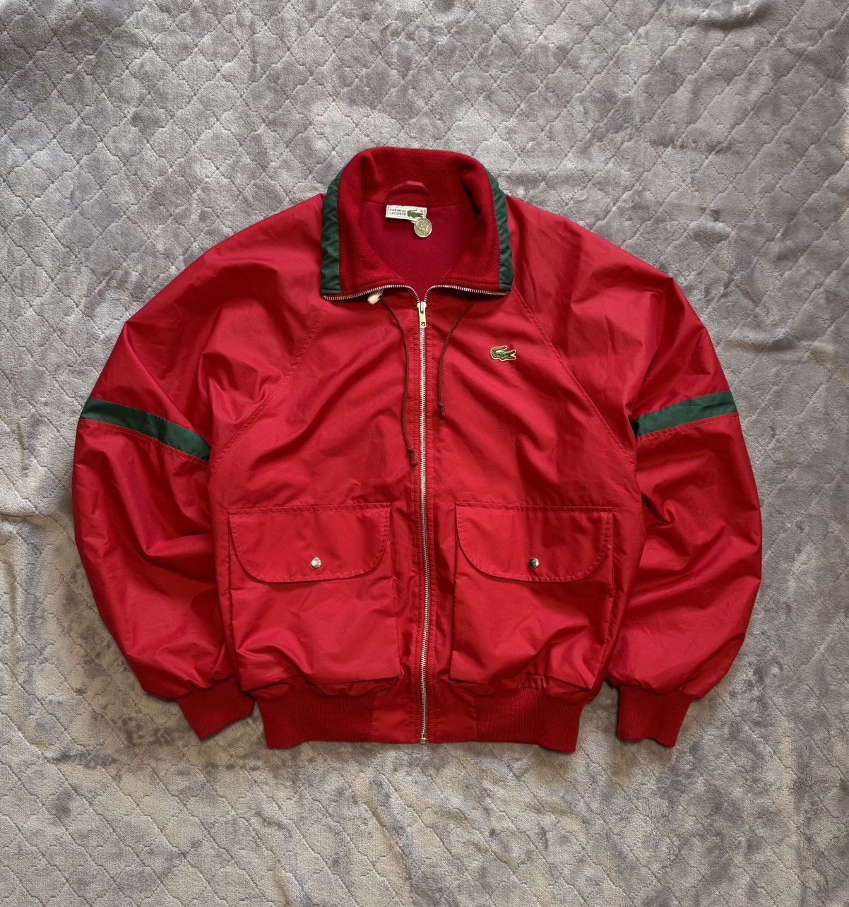 Lacoste × Vintage Vintage 80s Lacoste Bomber Jacket Size US L / EU 52-54 / 3 - 1 Thumbnail