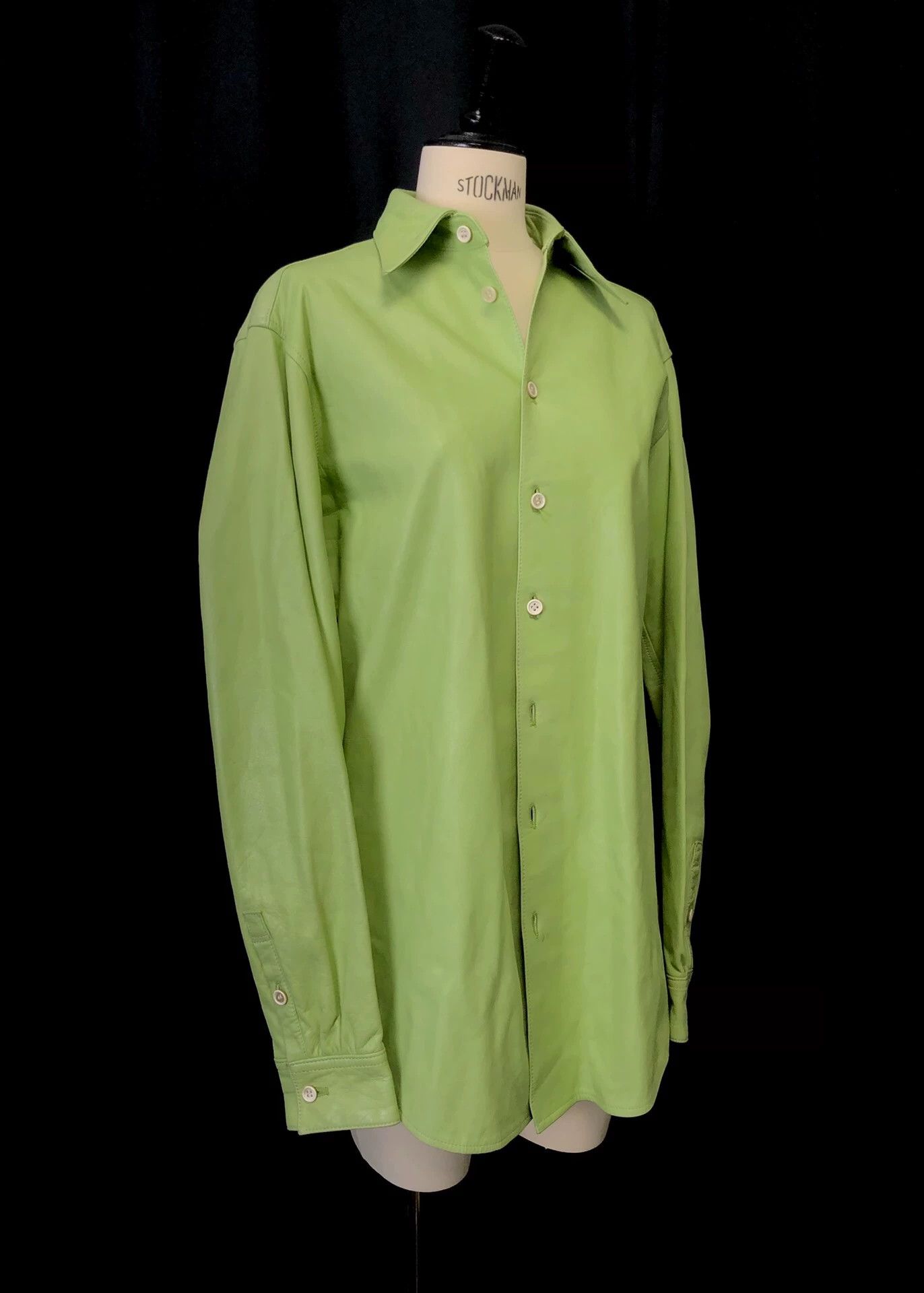 Yohji Yamamoto Yohji Yamamoto 1997AW Apple Green Leather Shirt M Size US M / EU 48-50 / 2 - 2 Thumbnail