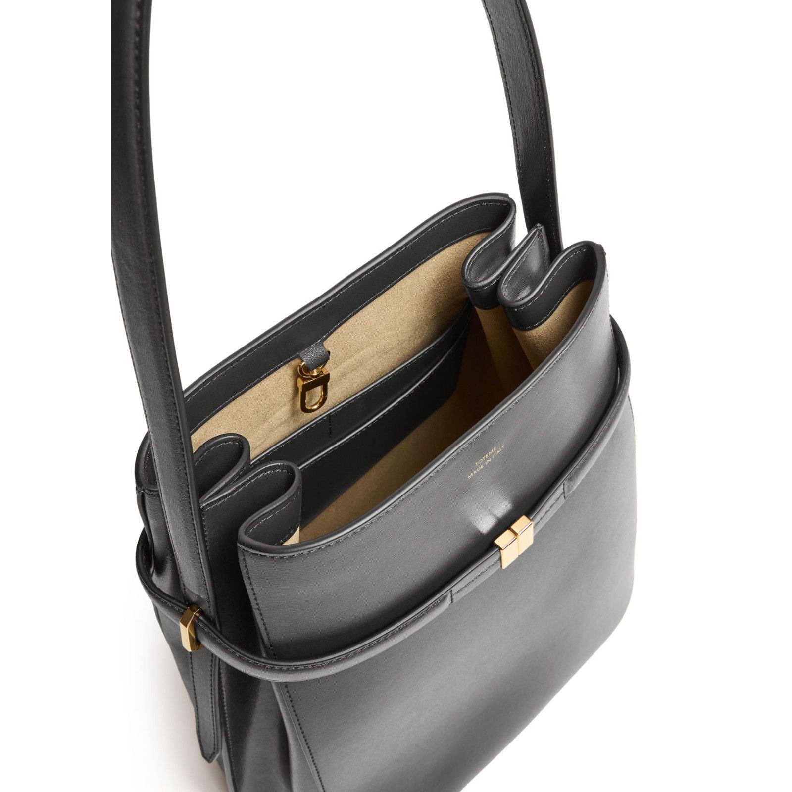 Toteme TOTEME Belted Black Leather Bucket Bag New And Authentic Size ONE SIZE - 4 Thumbnail