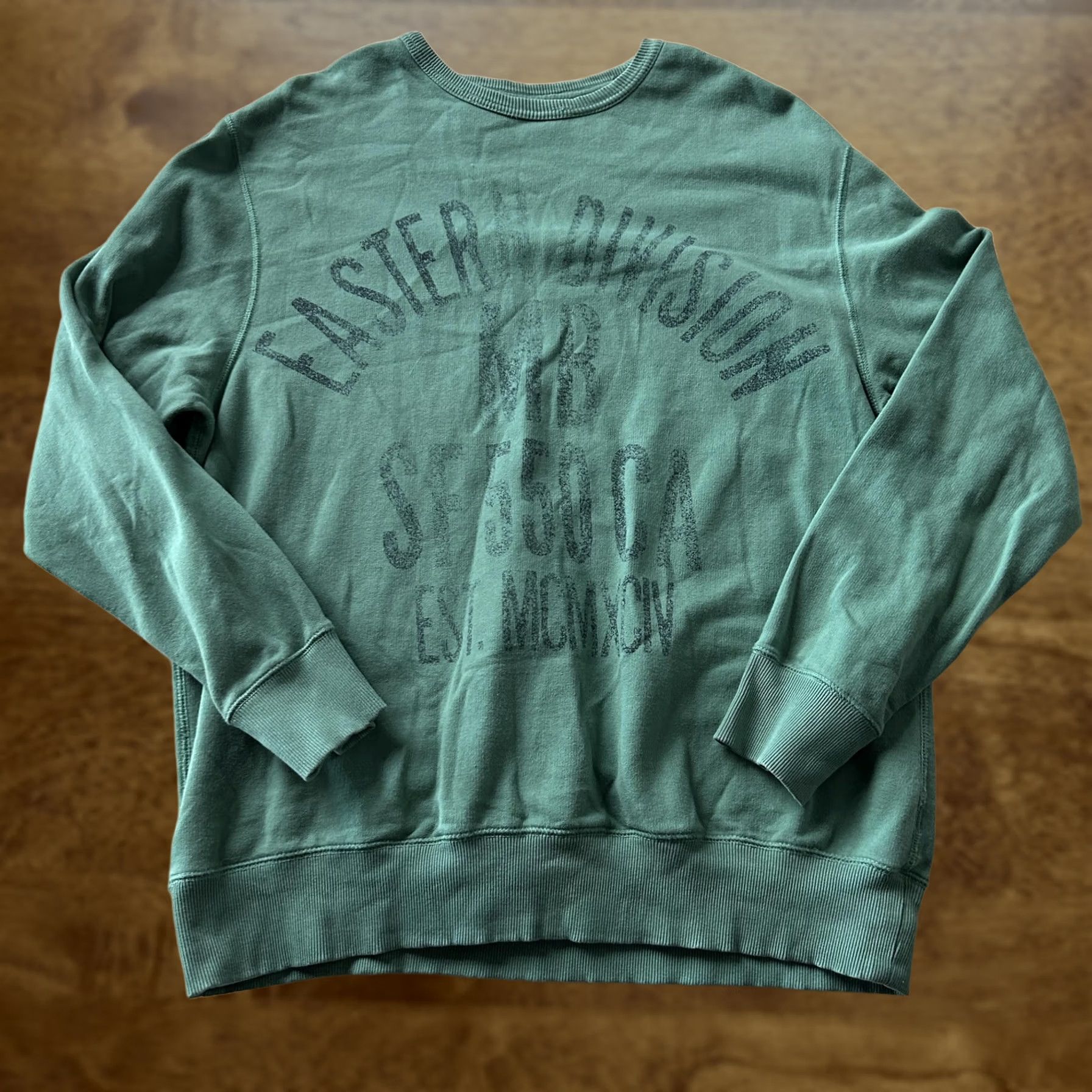 Old Navy VINTAGE Old Navy Sweatshirt Men XL Green Fleece Crewneck Eastern Division Graphic Print Size US XL / EU 56 / 4 - 1 Thumbnail