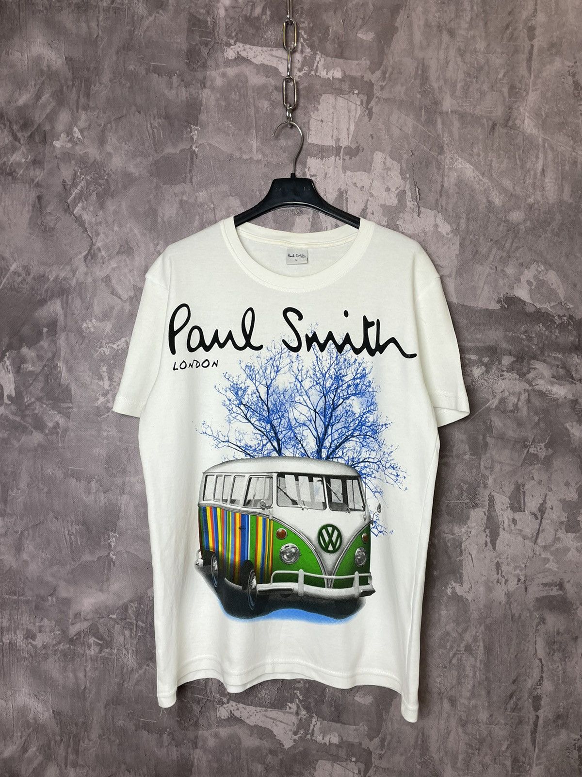 Designer × Paul Smith Paul Smith Big Logo Car Print T Shirt Size US L / EU 52-54 / 3 - 1 Thumbnail