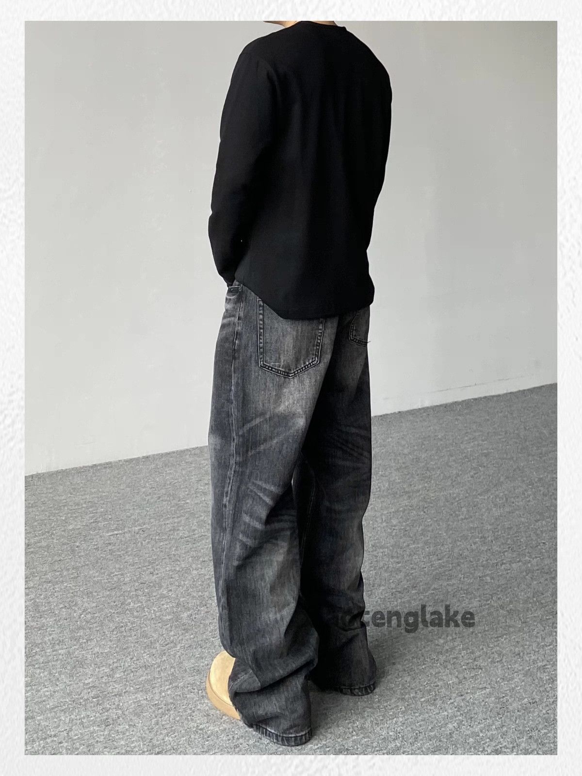 Vintage Washed faded cleanfit yuppie loose baggy jeans Size US 32 / EU 48 - 3 Thumbnail