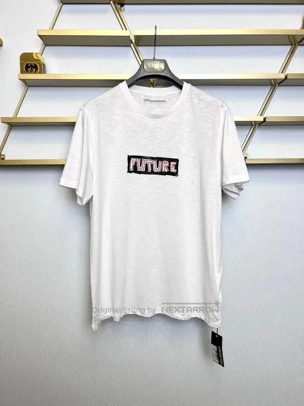 Neil Barrett Neil Barrett White Cotton Graphic T-Shirt . Size US S / EU 44-46 / 1 - 1 Thumbnail