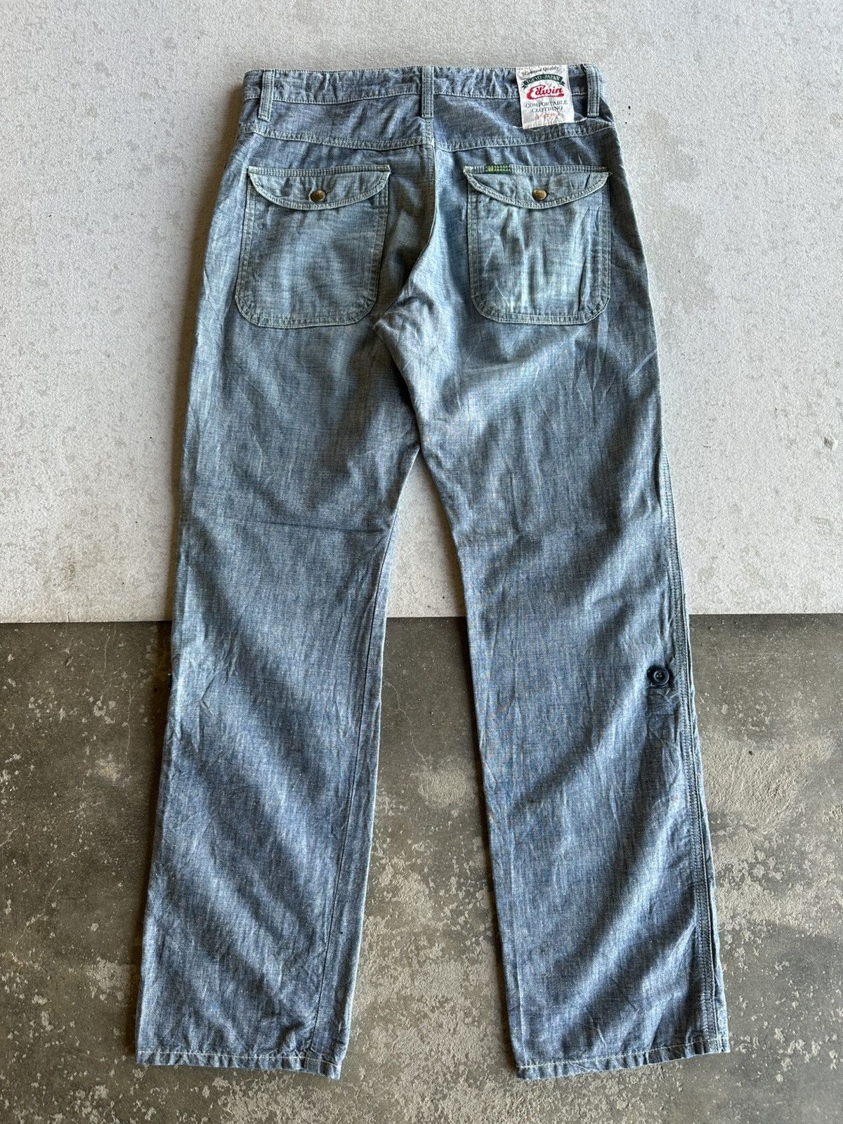 Vintage W33 L31 🍁 Vintage EDWIN Jeans Work Wear RARE Denim Pants Size US 33 - 10 Thumbnail