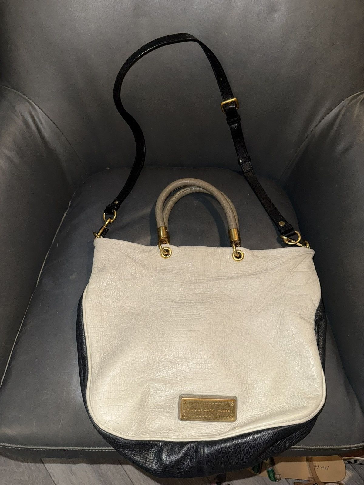 Too Hot to Handle Tri-Color Lizard Embossed Leather Handbag