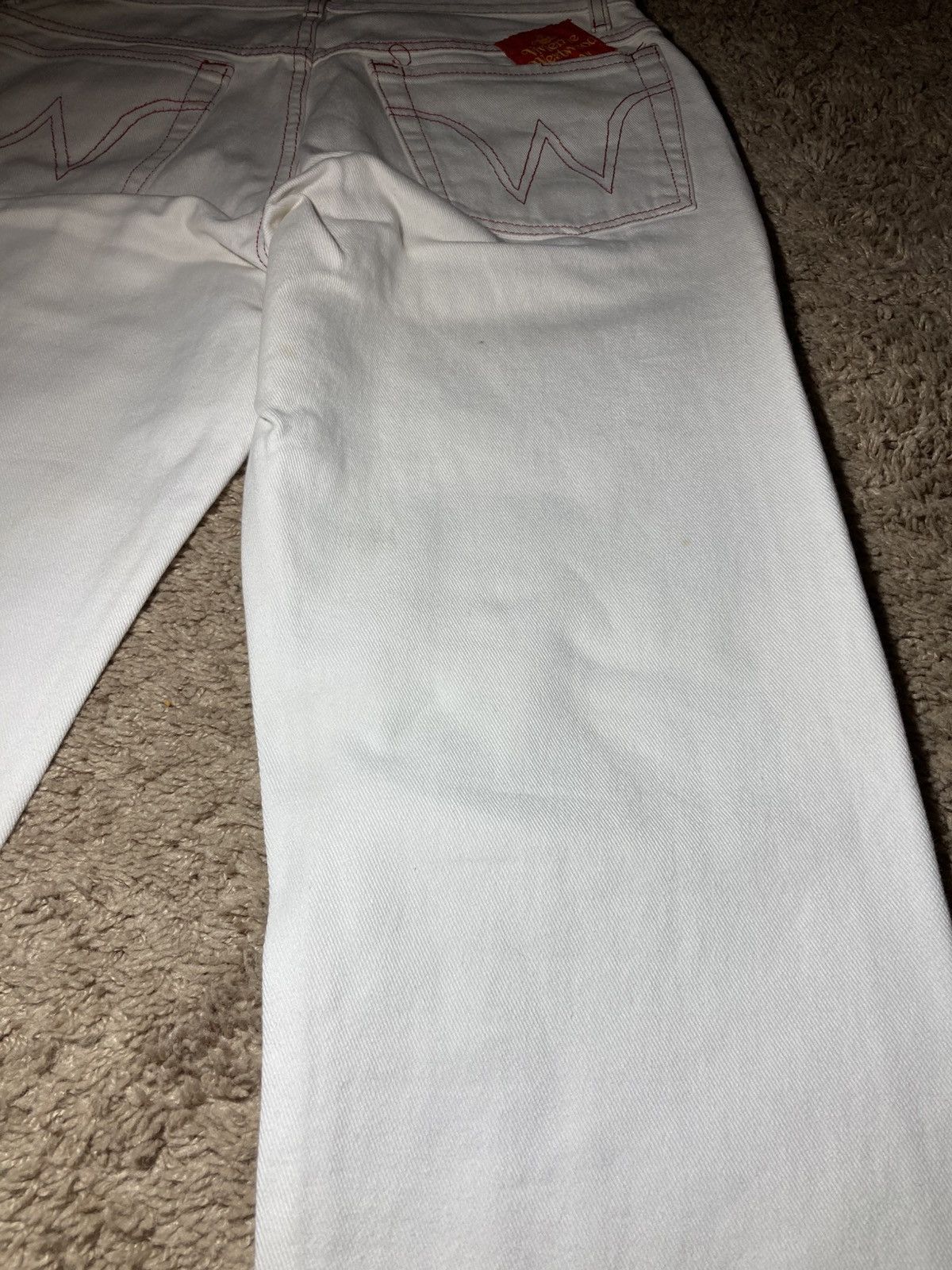 Vivienne Westwood 90s Vivienne Westwood Slim Straight Jeans Contrast VW White Size US 32 / EU 48 - 13 Thumbnail