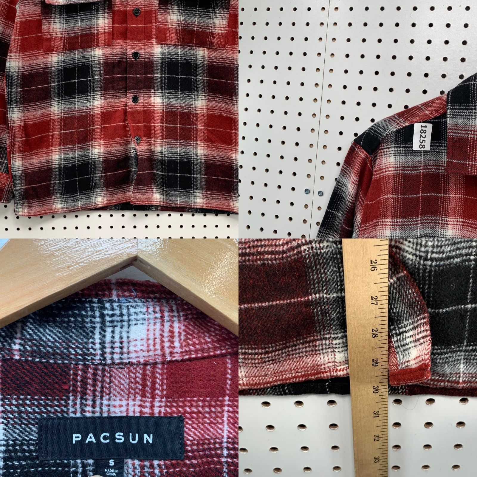 Pacsun Pacsun Red Flannel Shirt Men Long Sleeve Buffalo Plaid Small Oversized 22X30 Size US S / EU 44-46 / 1 - 8 Thumbnail