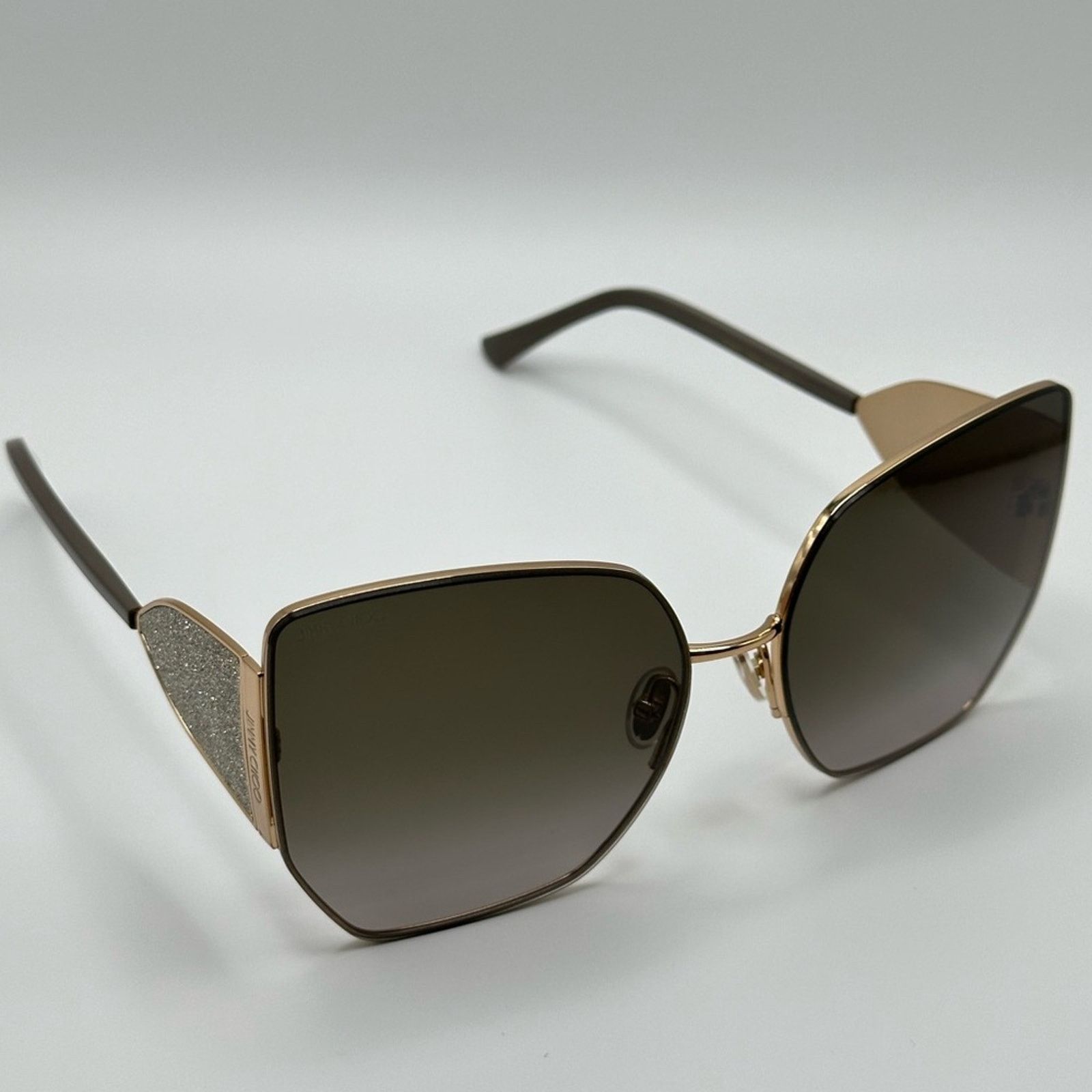 Jimmy Choo NEW JIMMY CHOO River/S 763 Gold Oversized Women Sunglasses Size ONE SIZE - 7 Thumbnail