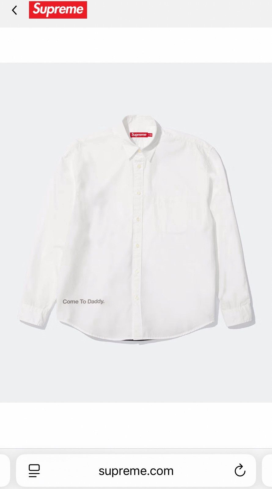 Supreme Supreme Aphex Twin White Button-Down Size US L / EU 52-54 / 3 - 2 Thumbnail