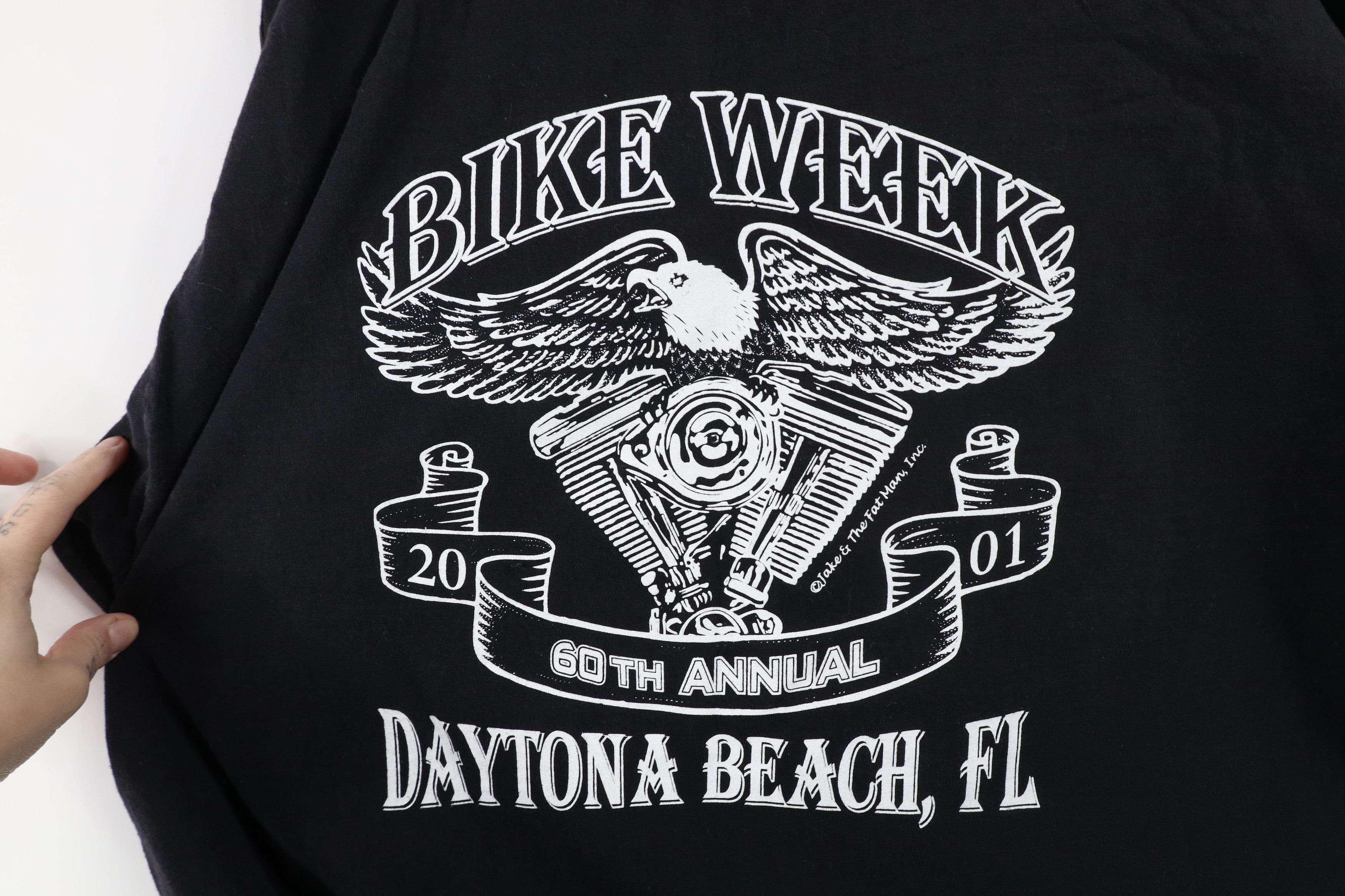 Vintage Vintage Y2K 2001 Beach Bike Week Eagle Tribal T-Shirt Black Size US XL / EU 56 / 4 - 9 Thumbnail