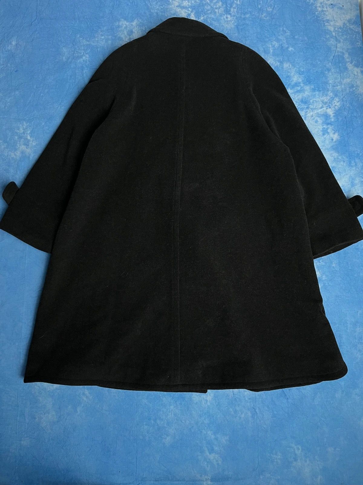 Vintage Vintage Avant Garde Black Wool Cashmere Coat Old Money Size US XL / EU 56 / 4 - 2 Thumbnail