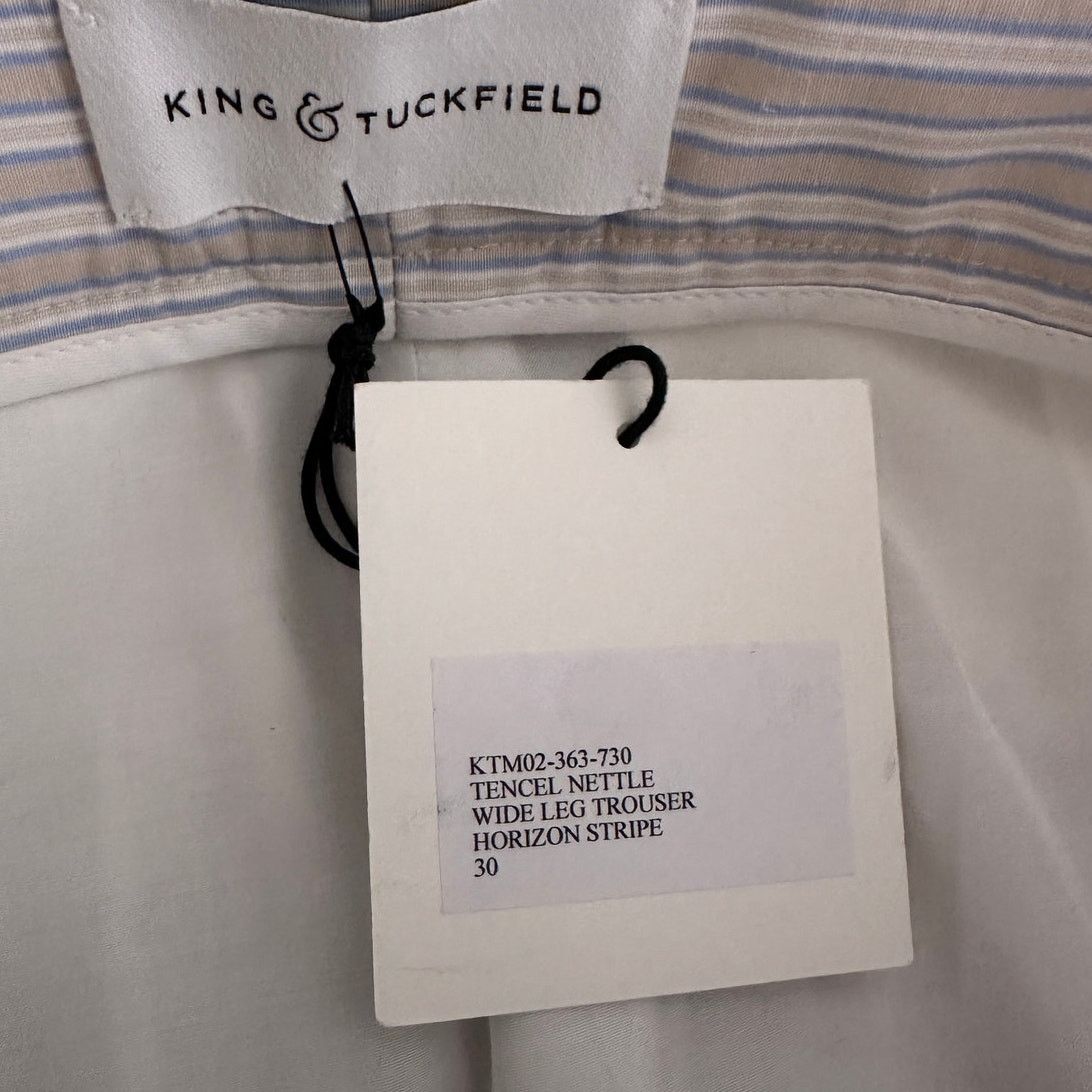 King & Tuckfield NWT King & Tuckfield Horizon Stripe Wide Leg Trouser US 30 Size US 30 / EU 46 - 9 Thumbnail