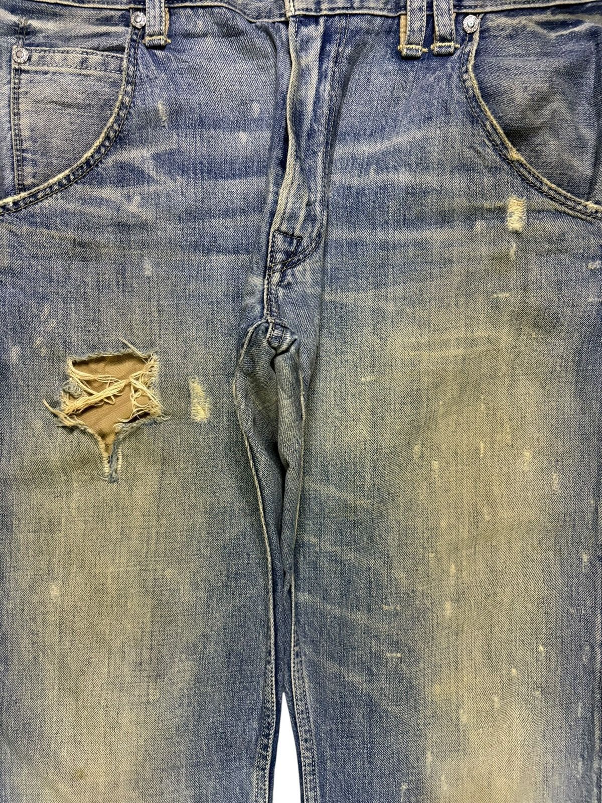 Levi's Vintage Y2k Levis 514 Mud Wash Distress Loose Baggy Jeans Size US 35 - 5 Thumbnail