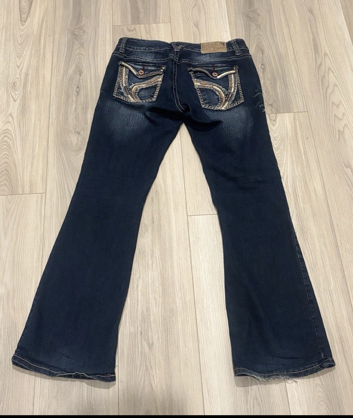 Other Ariya Women's Dark Blue Flared Jeans Size 30" / US 8 / IT 44 - 2 Thumbnail