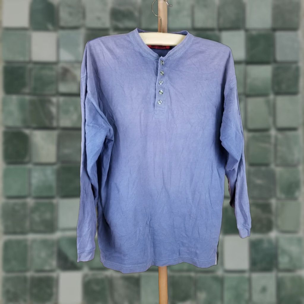 Vintage VINTAGE 90' T-SHIRT Grunge Cotton Long Sleeve XL Blue Mens XL Size US XL / EU 56 / 4 - 1 Thumbnail