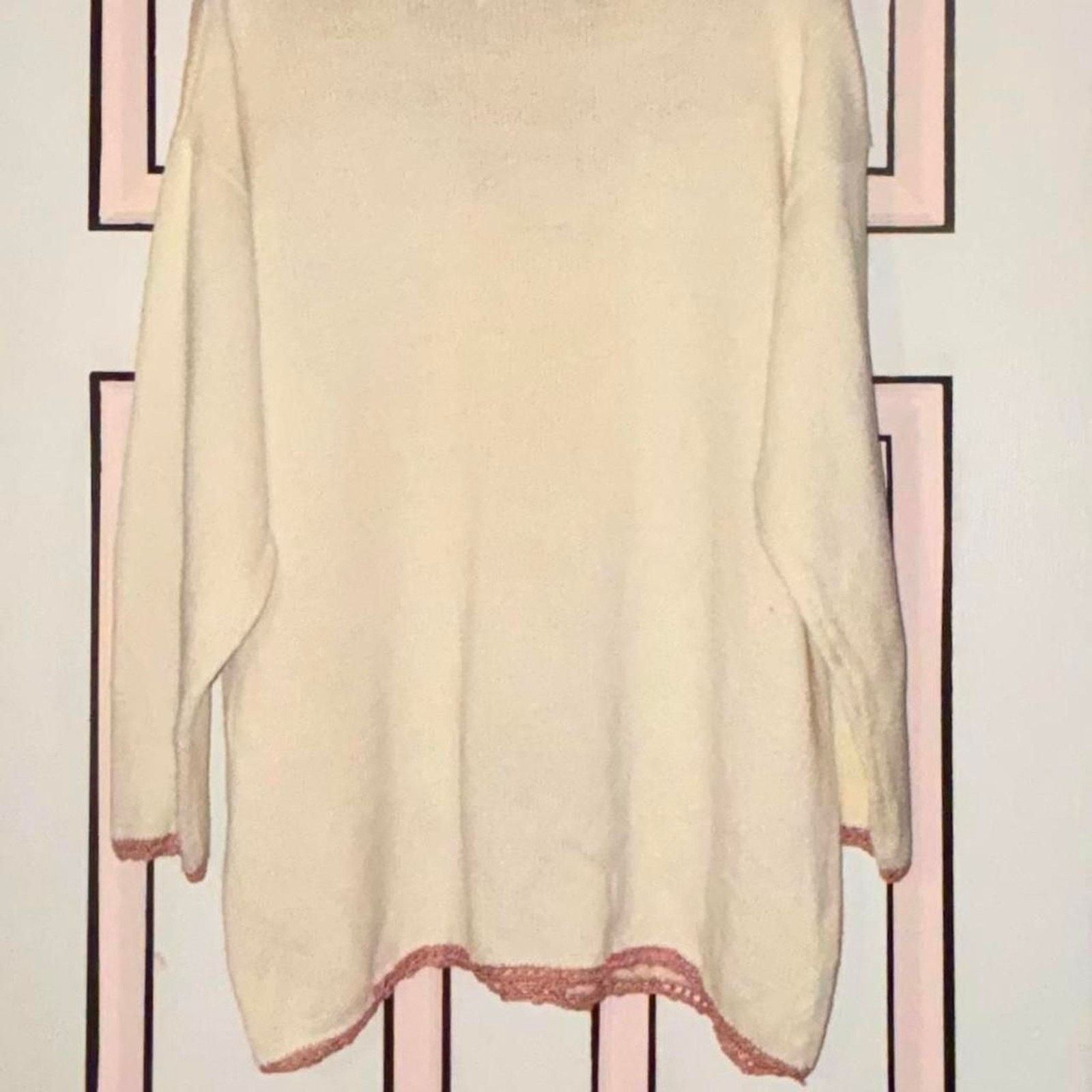 & Other Stories Unbranded Women's Cream and White Sweater Size L / US 10 / IT 46 - 5 Thumbnail