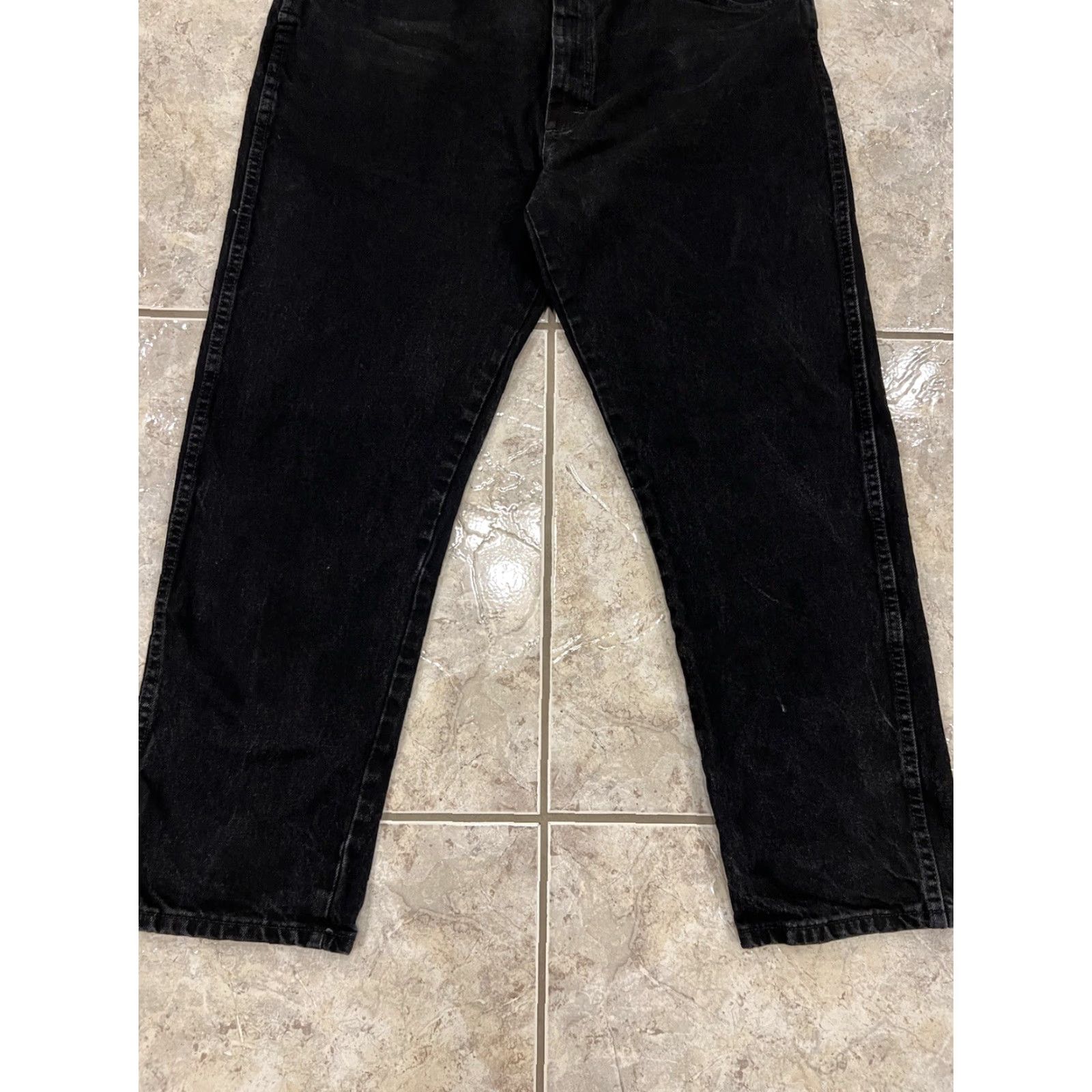 Denime Rustler Jeans Black 40x30 Straight Regular Denim 100% Cotton 5-Pocket Vintage? No Size US 40 / EU 56 - 6 Thumbnail
