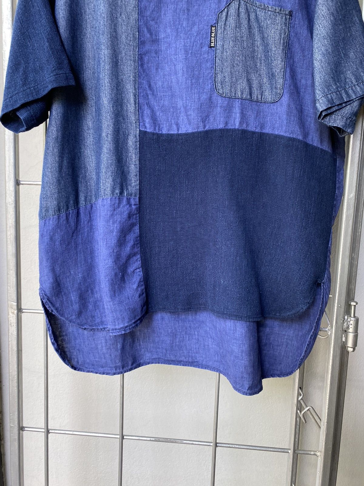 Blue Blue Japan BLUE/BLUE indigo dry patchwork top Size US M / EU 48-50 / 2 - 11 Thumbnail