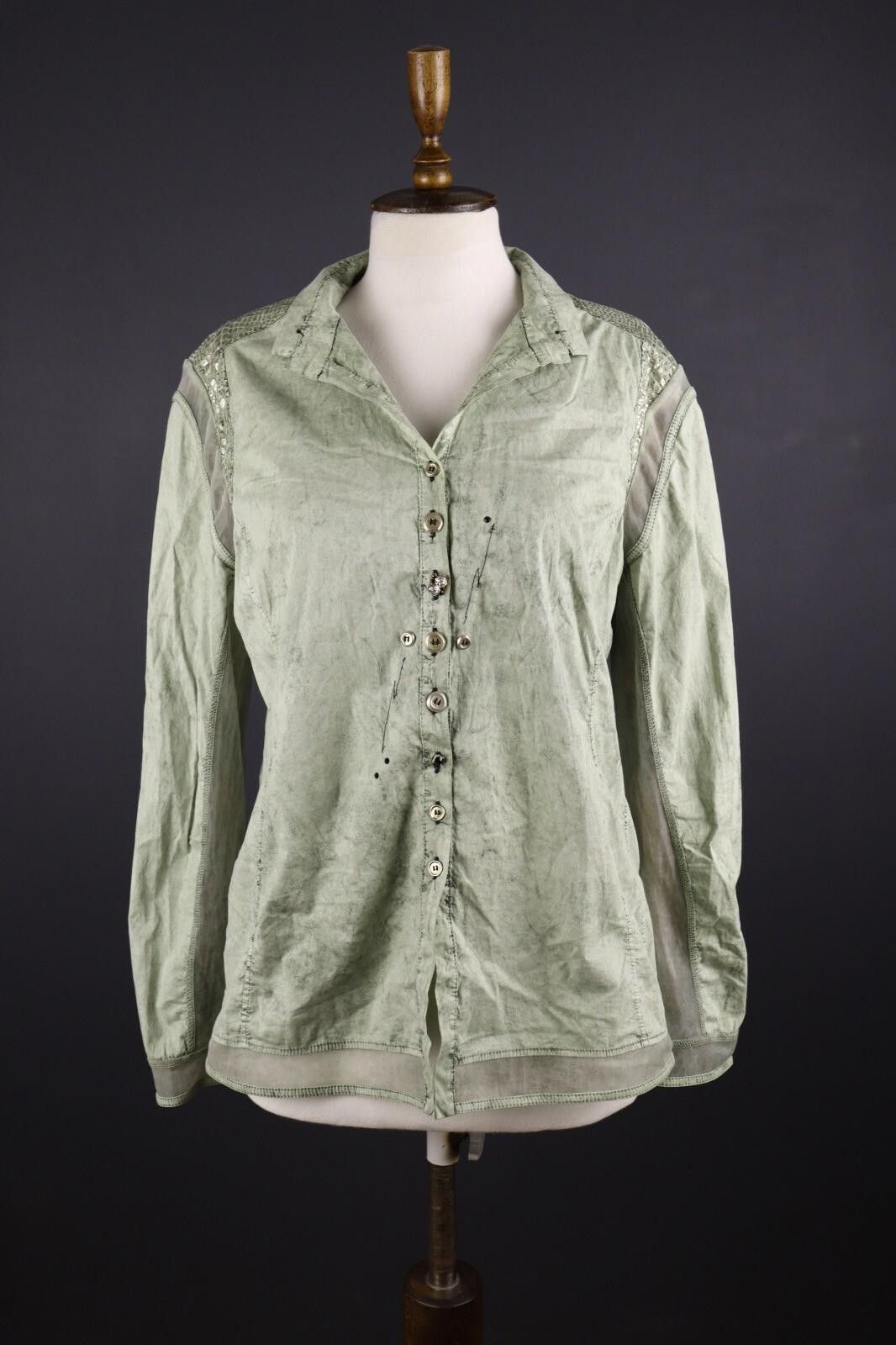 Designer Elisa Cavaletti Sono Italiano Sequin Lagenlook Shirt Size XL Size XL / US 12-14 / IT 48-50 - 1 Thumbnail