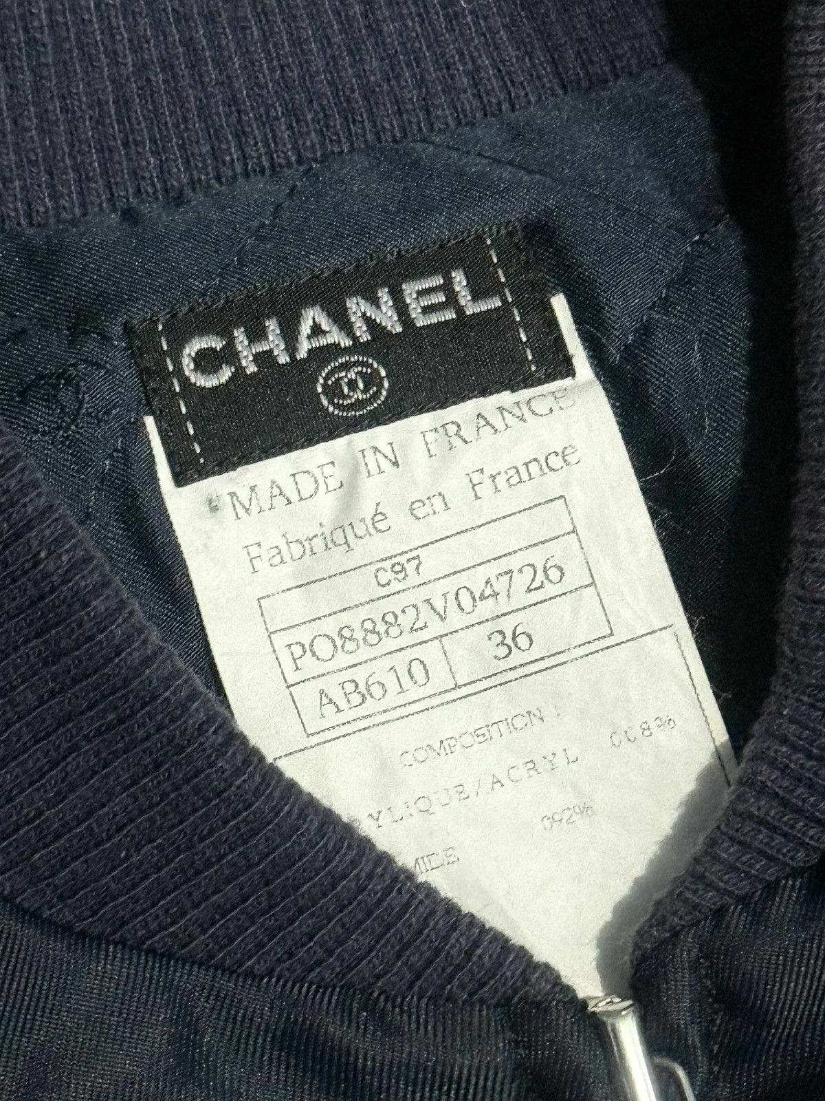 Chanel Chanel Vintage 1997 Blue Bomber Jacket Size M / US 6-8 / IT 42-44 - 4 Thumbnail