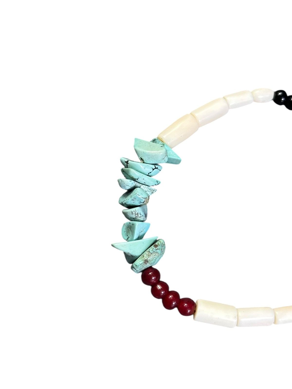 Vintage 2000s HANDCRAFTED RAW TURQUOISE CORAL BRACELET Size ONE SIZE - 4 Thumbnail