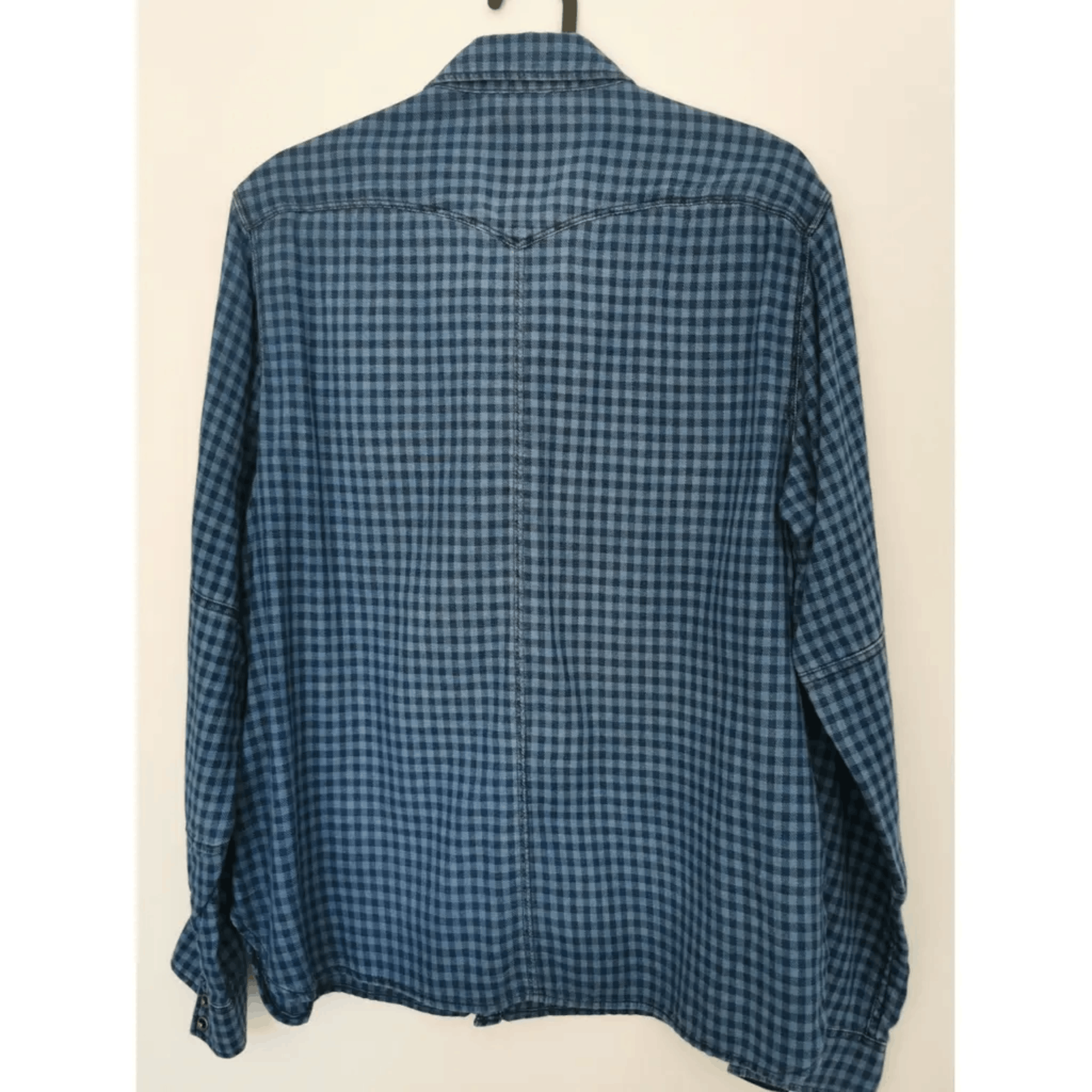 G-Star G-Star RAW Blue Gingham Snap Button Shirt Size US M / EU 48-50 / 2 - 2 Thumbnail