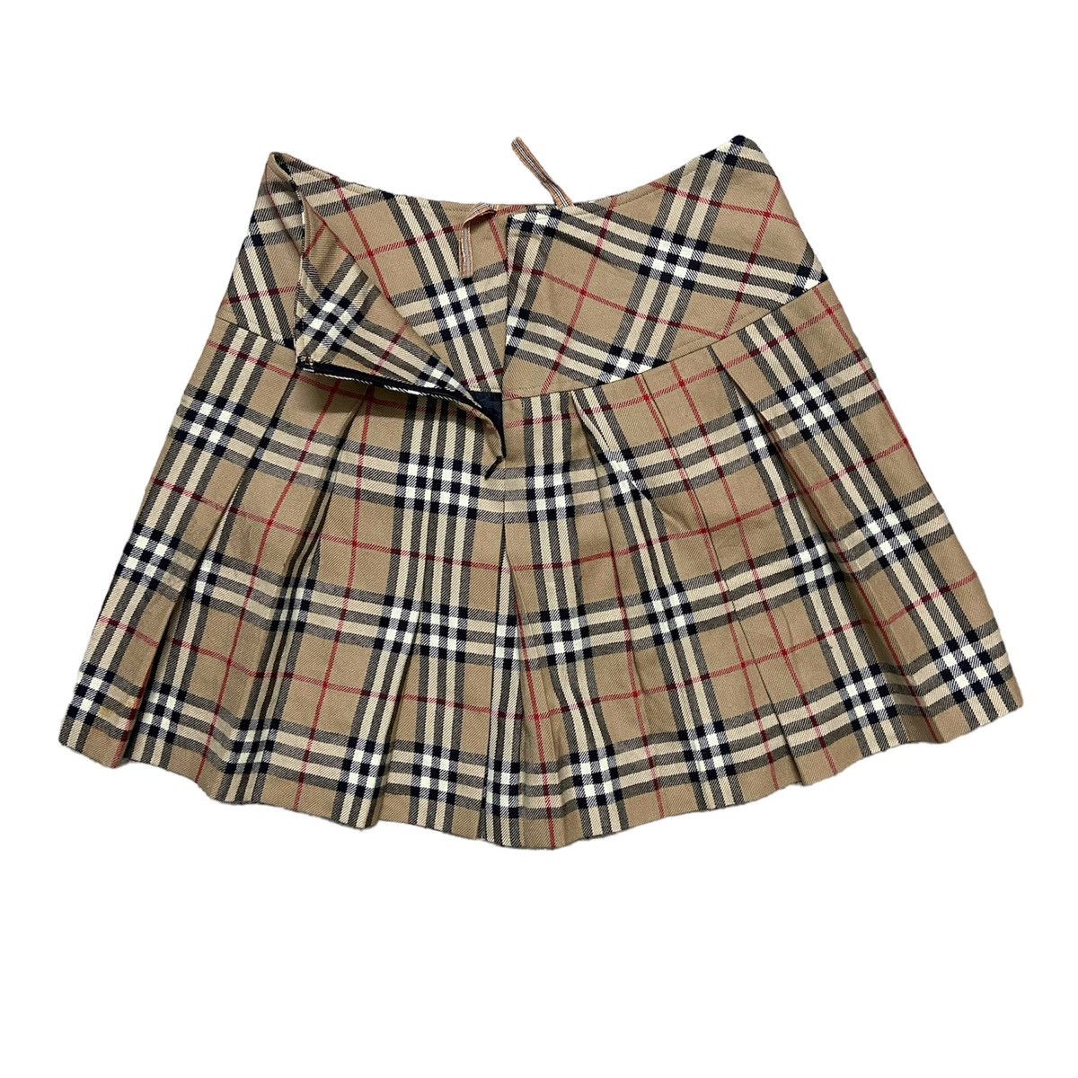 Burberry Nova Check Pleats Mini Skirt