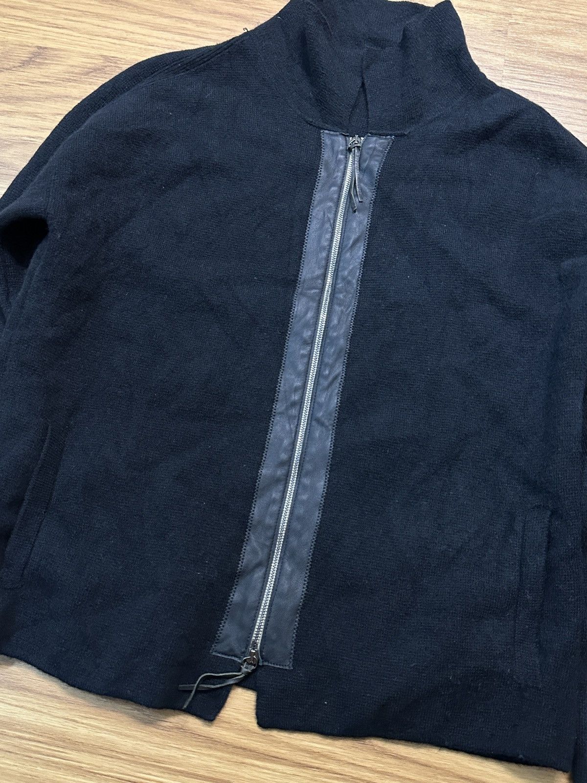 Other Cividini Italian Designer Wool & Calfskin Zipper Knitted Size US M / EU 48-50 / 2 - 17 Thumbnail