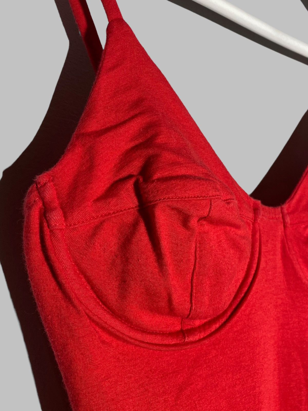 Katharine Hamnett London Vintage 1980s Katharine Hamnett Hot Red Bodycon Mini Dress Size S / US 4 / IT 40 - 5 Thumbnail