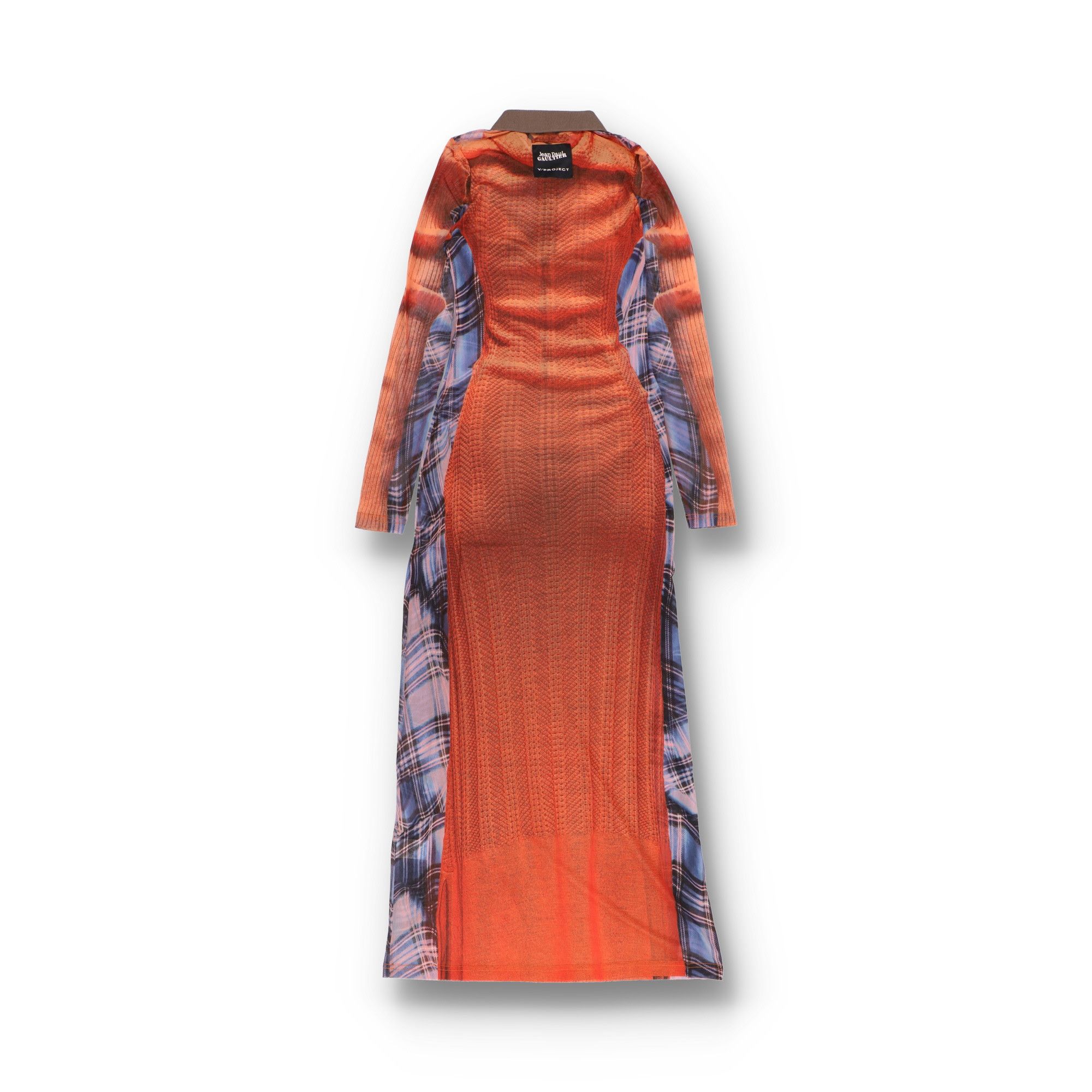 Jean Paul Gaultier × Y/Project Orange Collared Trompe L'oeil Maxi Dress Size XS / US 0-2 / IT 36-38 - 8 Thumbnail