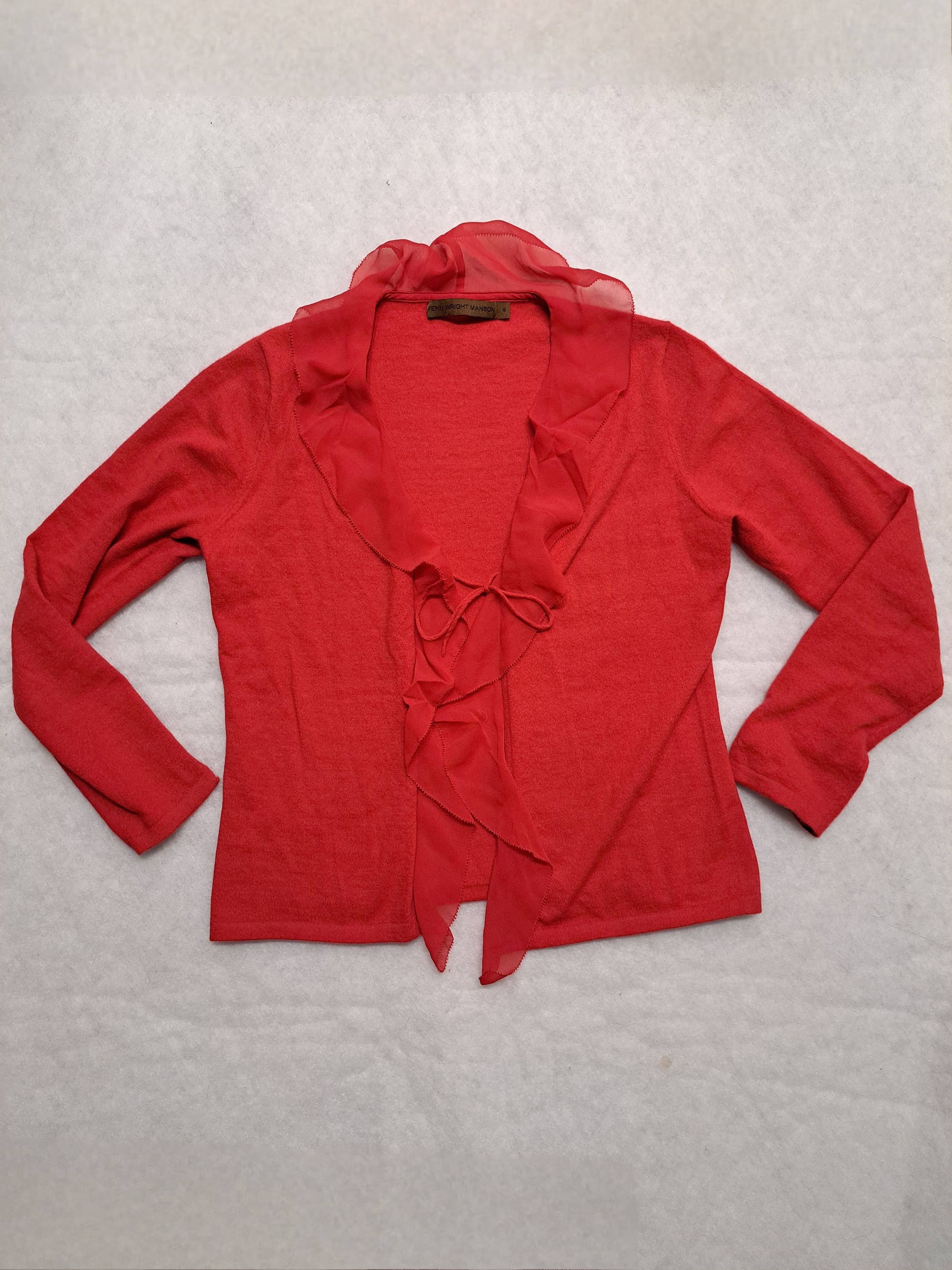 Vintage Fenn Write Manson red cardigan. Angora silk, S Size S / US 4 / IT 40 - 1 Thumbnail