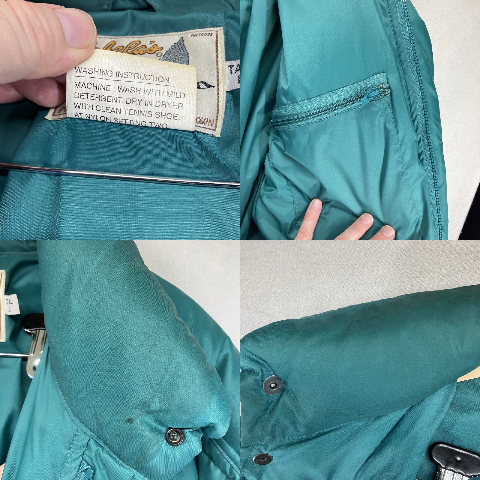 Vintage VINTAGE Cabela's Jacket Men LT Big & Tall Puffer Nylon Outer Shell Blue 90s Outdoor Casual Workwear Quilted Insulated Down Zip Snap Size US L / EU 52-54 / 3 - 9 Thumbnail