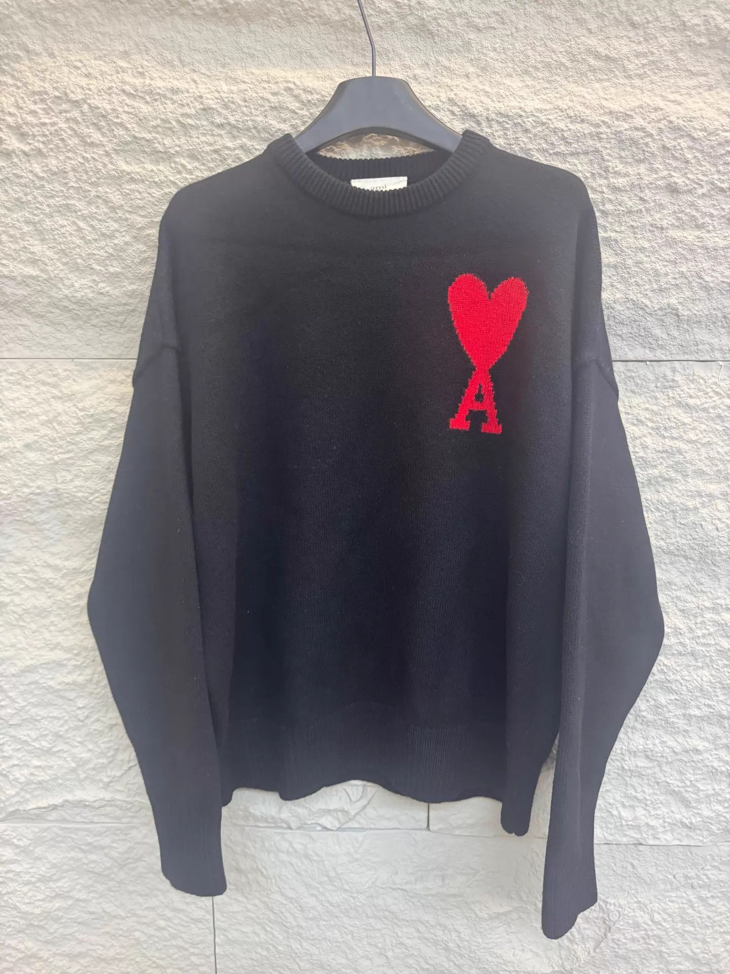 AMI AMI Black Heart A Logo Wool Sweater L Size US L / EU 52-54 / 3 - 1 Thumbnail