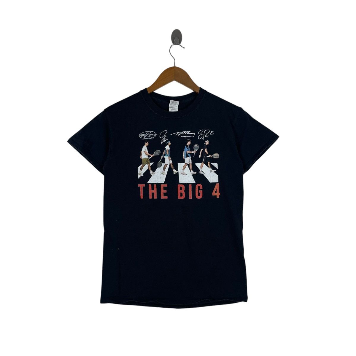 Gildan × Vintage The Big Four Famous Top Tennis Player Fashionable Tee Shirt Size US S / EU 44-46 / 1 - 1 Thumbnail